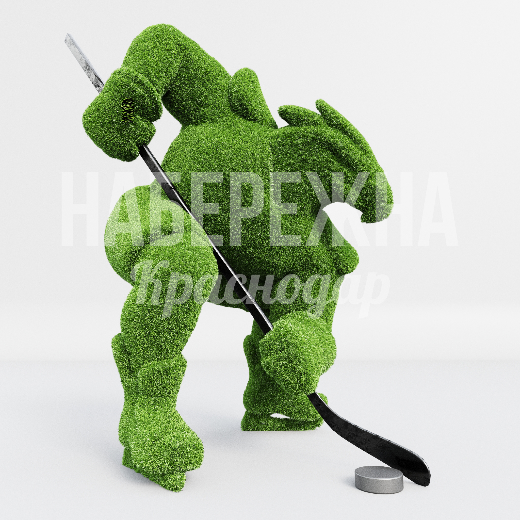 Орел маскот с клюшкой на коньках - фото 2