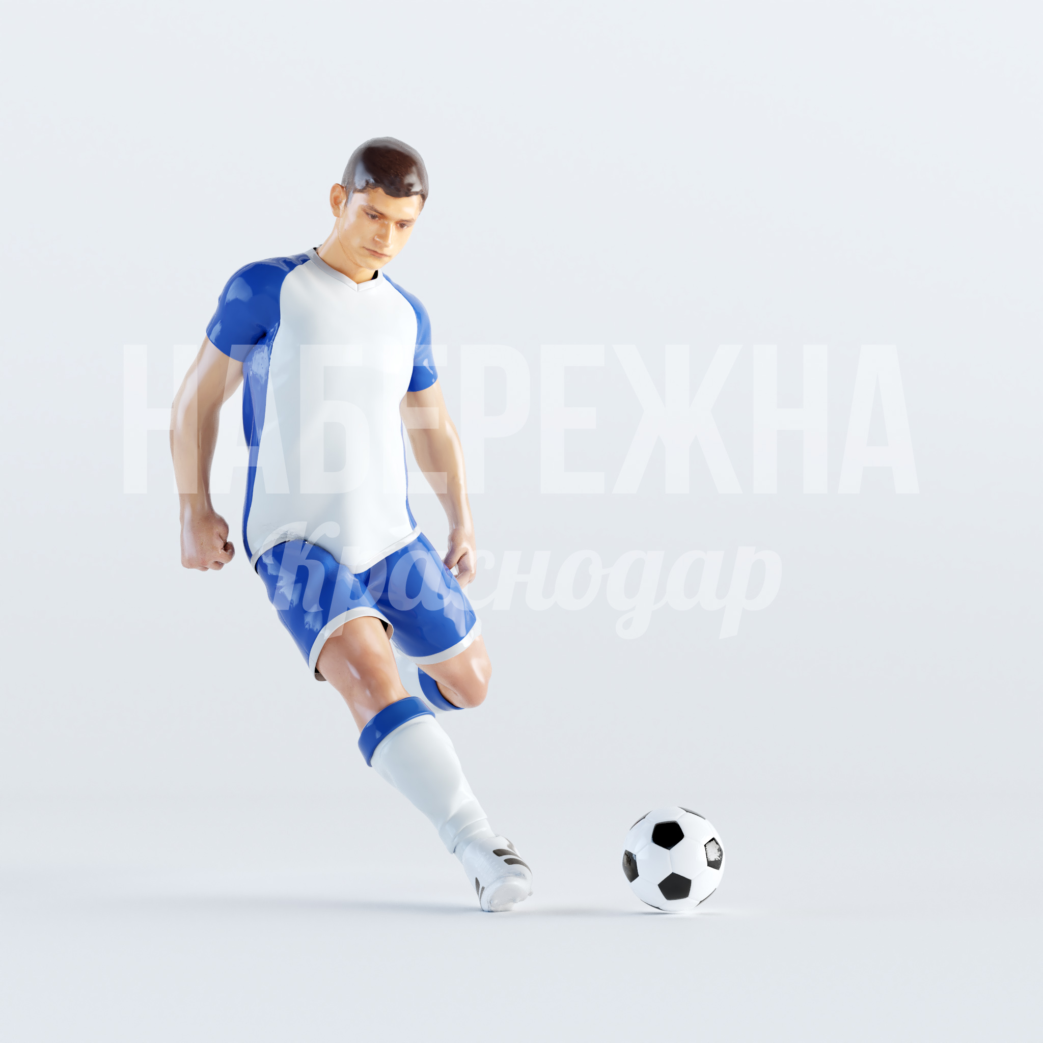 Футболист Tåluatva — купить, STF-22.030 | Набережна Футболист Tåluatva - купить, 950x12240x1750 мм, Стеклопластик