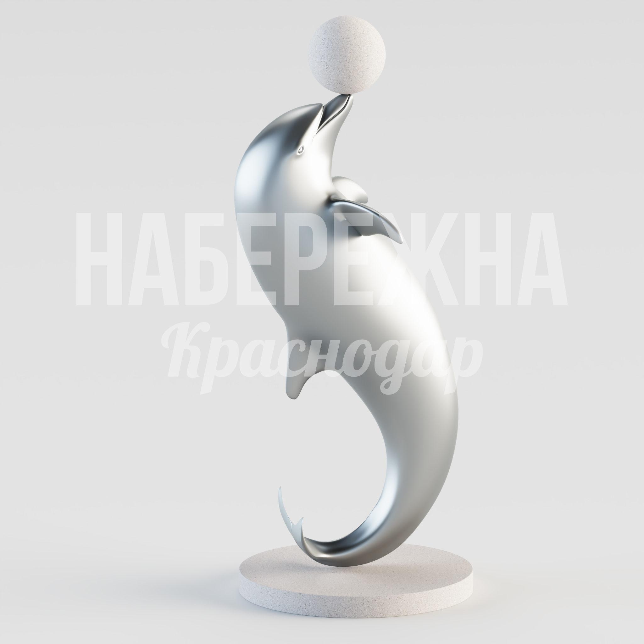 Дельфин Iåsciun — купить, ART-23.022 | Набережна Дельфин Iåsciun - купить, 930x950x1800 мм, МПК