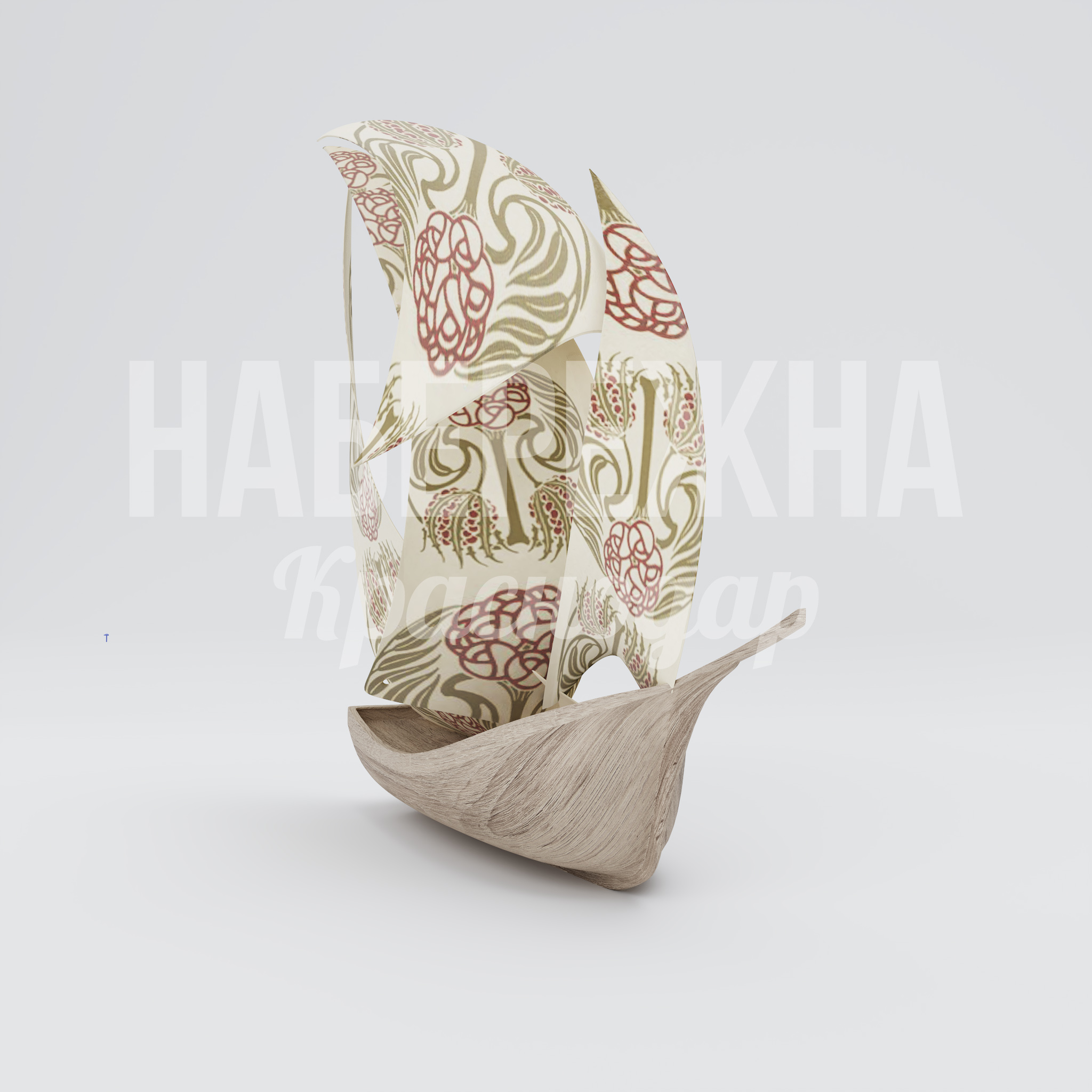 Aрт-объект Корабль Kig - заказать, Стеллы, Дерево, Стеклопластик