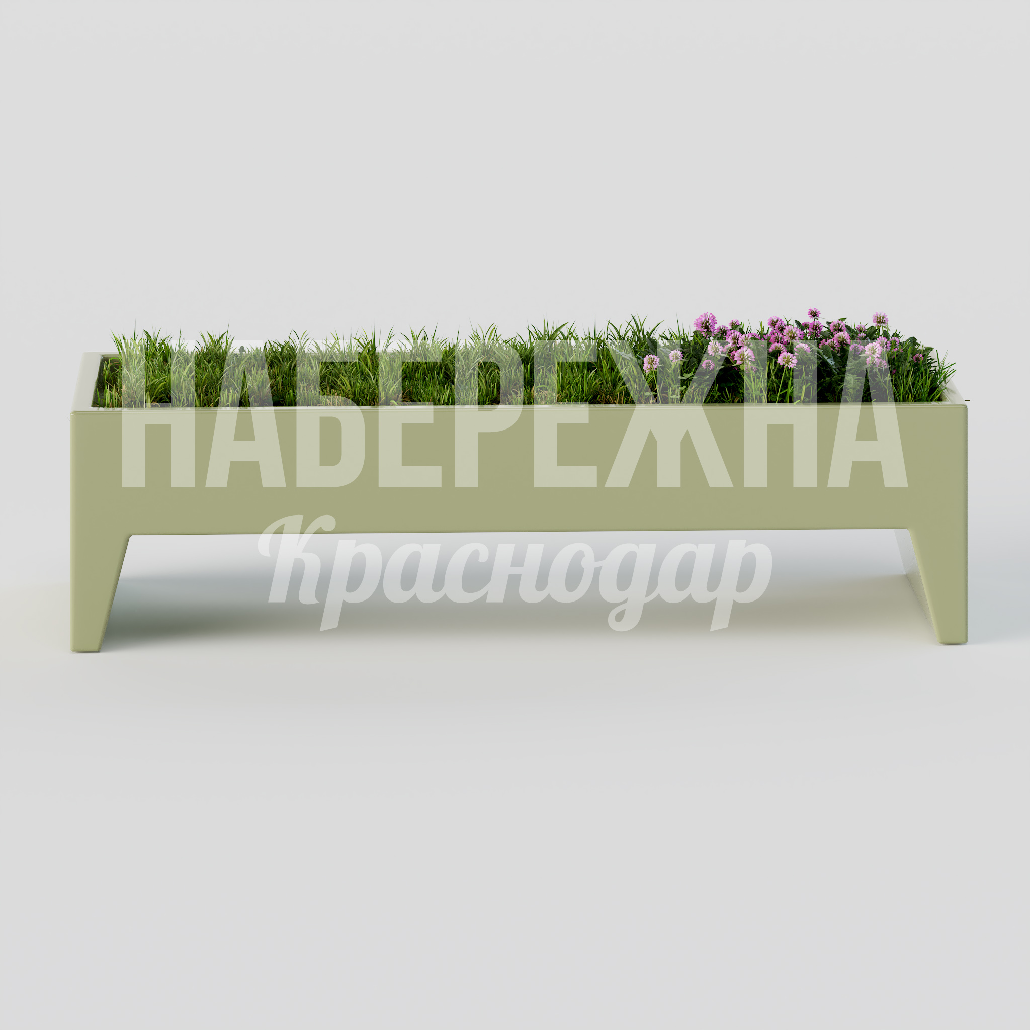 Вазон Ginisli — купить, ASK-20.127 | Набережна Вазон Ginisli - купить, 750x2100x560 мм, Стеклопластик