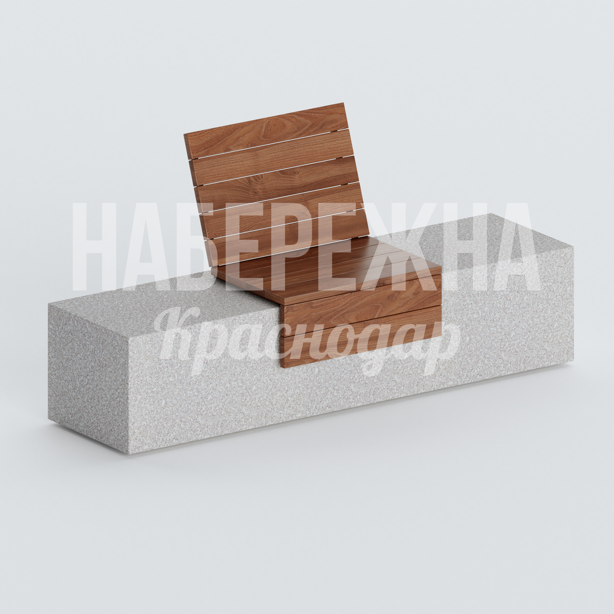 Скамейка Tefhe 700x2100x980 мм. ASK-20.134 Скамейка с деревянными ламелями на бетонном основании. Устойчива к вандализму и погодным условиям. Для парков и скверов.