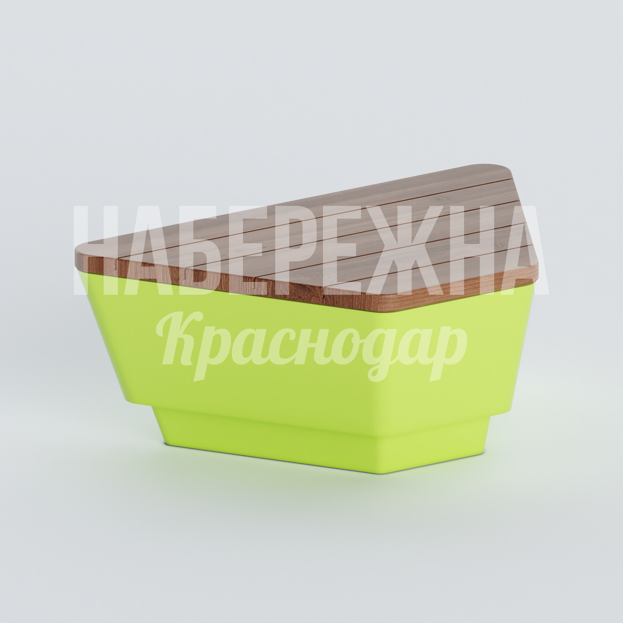 Лавочка Mon 720x1150x430 мм. ASK-20.150 Лавочка из стеклопластика с деревянным сиденьем. Стойкая к осадкам и перепадам температур для парков и скверов.