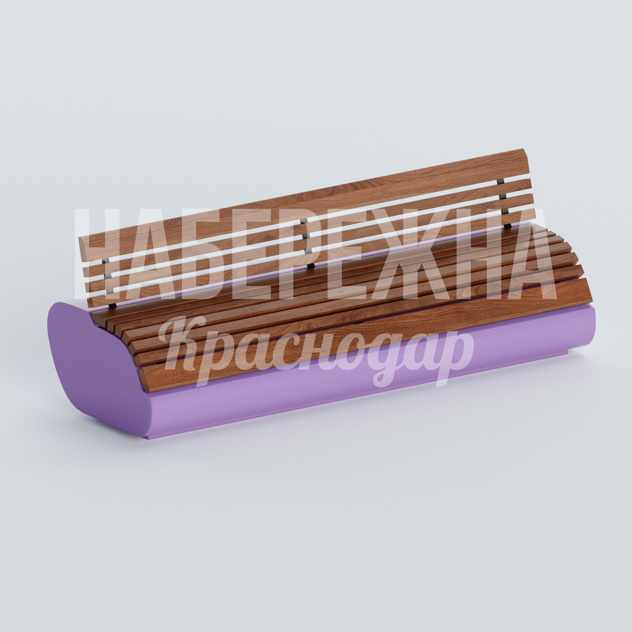 Скамейка Yejökci 750x2200x750 мм. ASK-20.187 Скамейка со спинкой, сочетающая тепло древесины и прочность композита. Окраска в любой цвет RAL для городских зон.