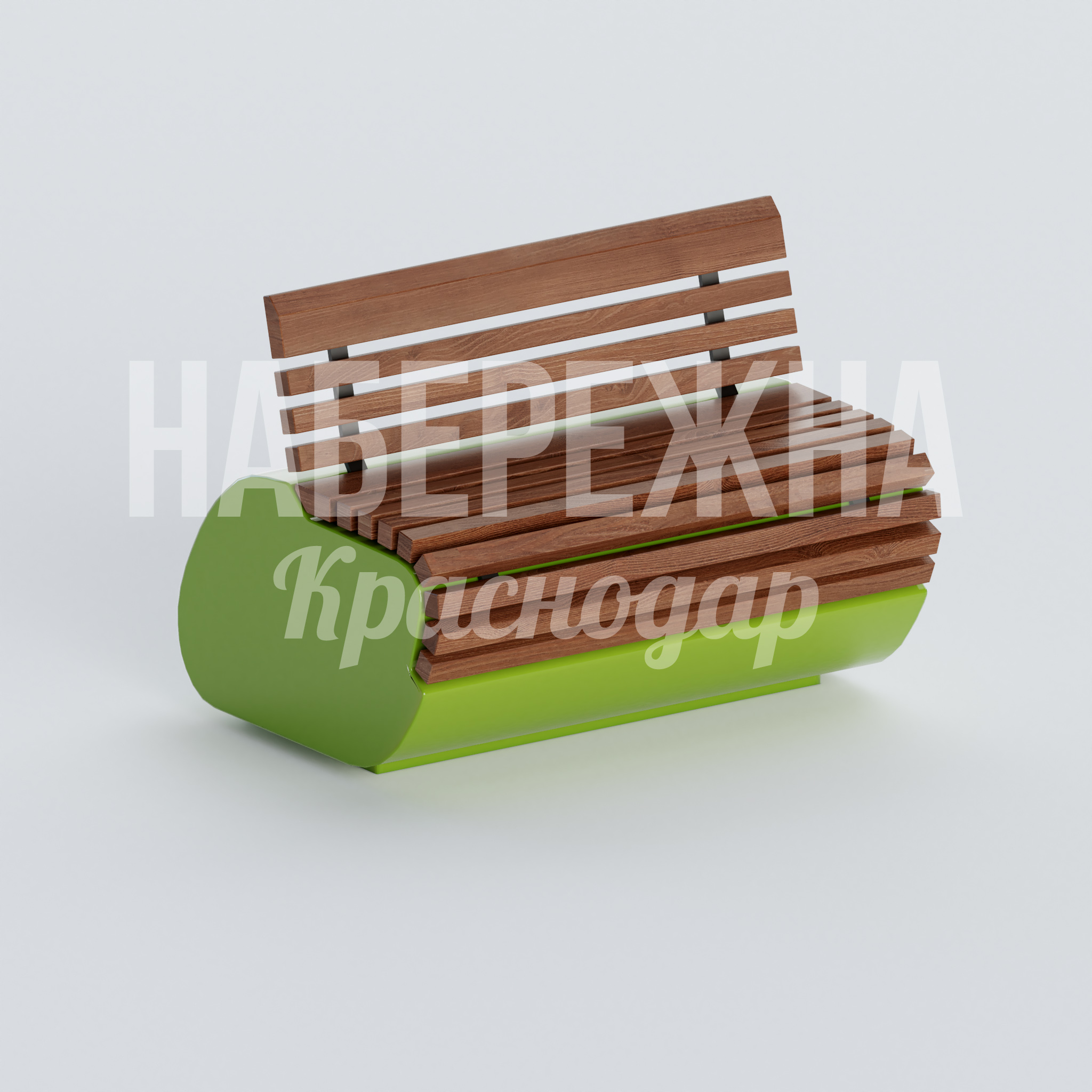 Скамейка Heiseu 750x1000x750 мм. ASK-20.188 Скамейка со спинкой в цилиндрическом корпусе из композита. Доступна в любом цвете RAL. Устойчива к осадкам и вандализму.