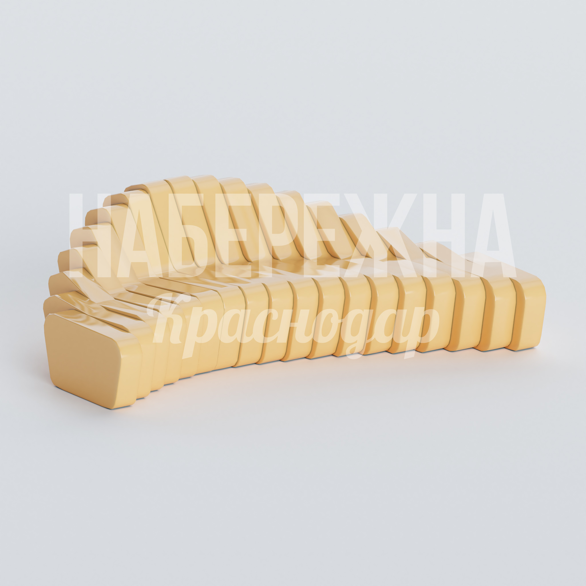 Скамейка Noinvi 1500x2160x670 мм. ASK-20.237 Скамейка со спинкой волнообразной формы. Устойчива к влаге и УФ-лучам. Подходит для парков и набережных.