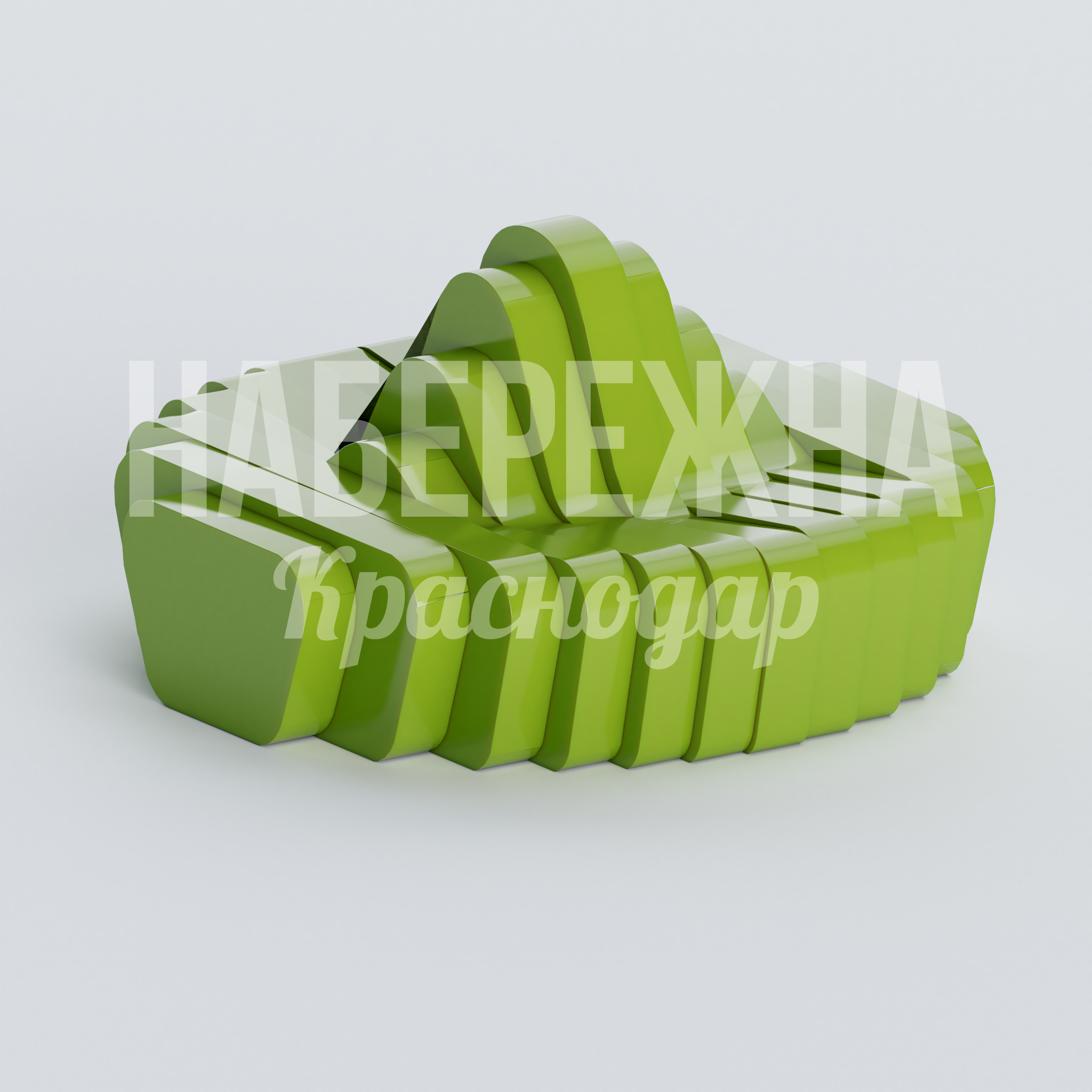 Скамейка Yeskeap 1610x1560x820 мм. ASK-20.239 Скамейка с объёмным дизайном и рельефной фактурой. Устойчива к влаге и перепадам температур. Для парков и зон отдыха.