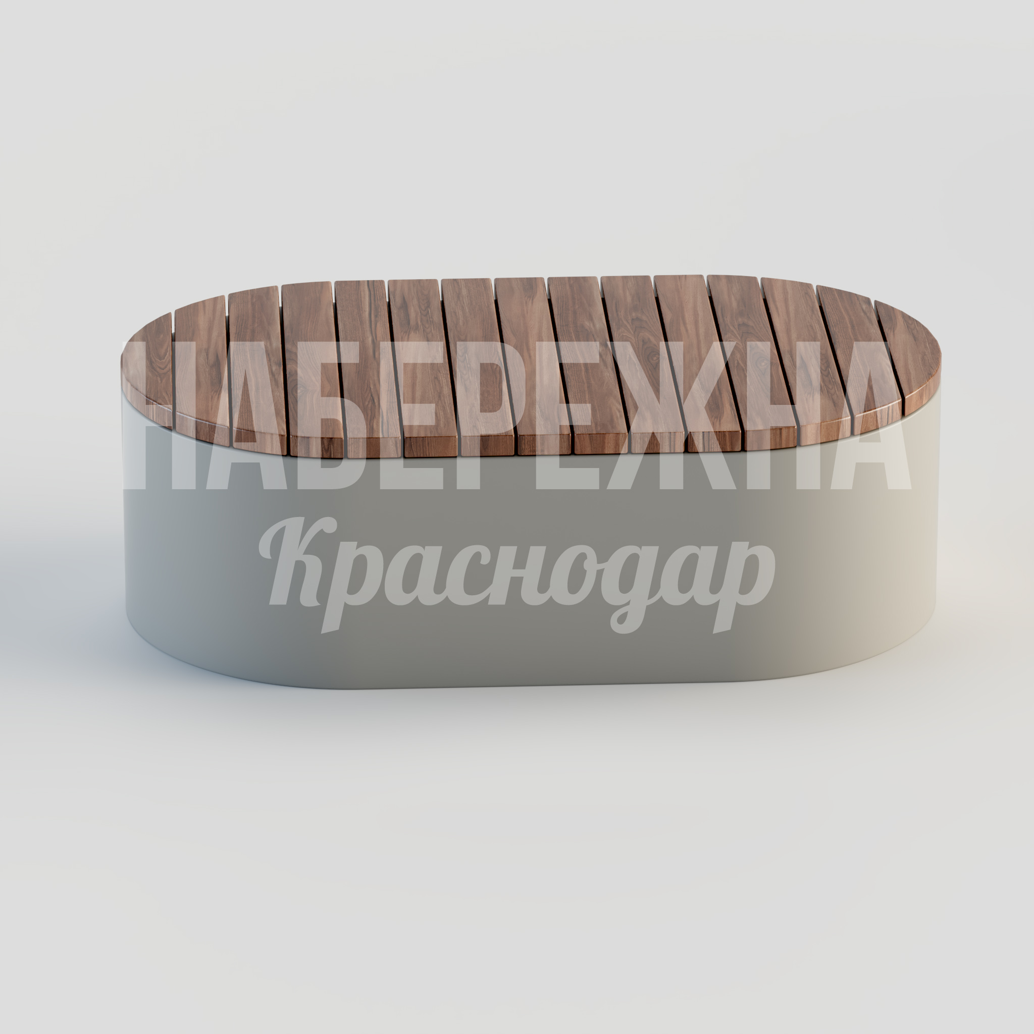 Лавочка Yuyåf - купить, 800x1400x450 мм, Бетон, Дерево