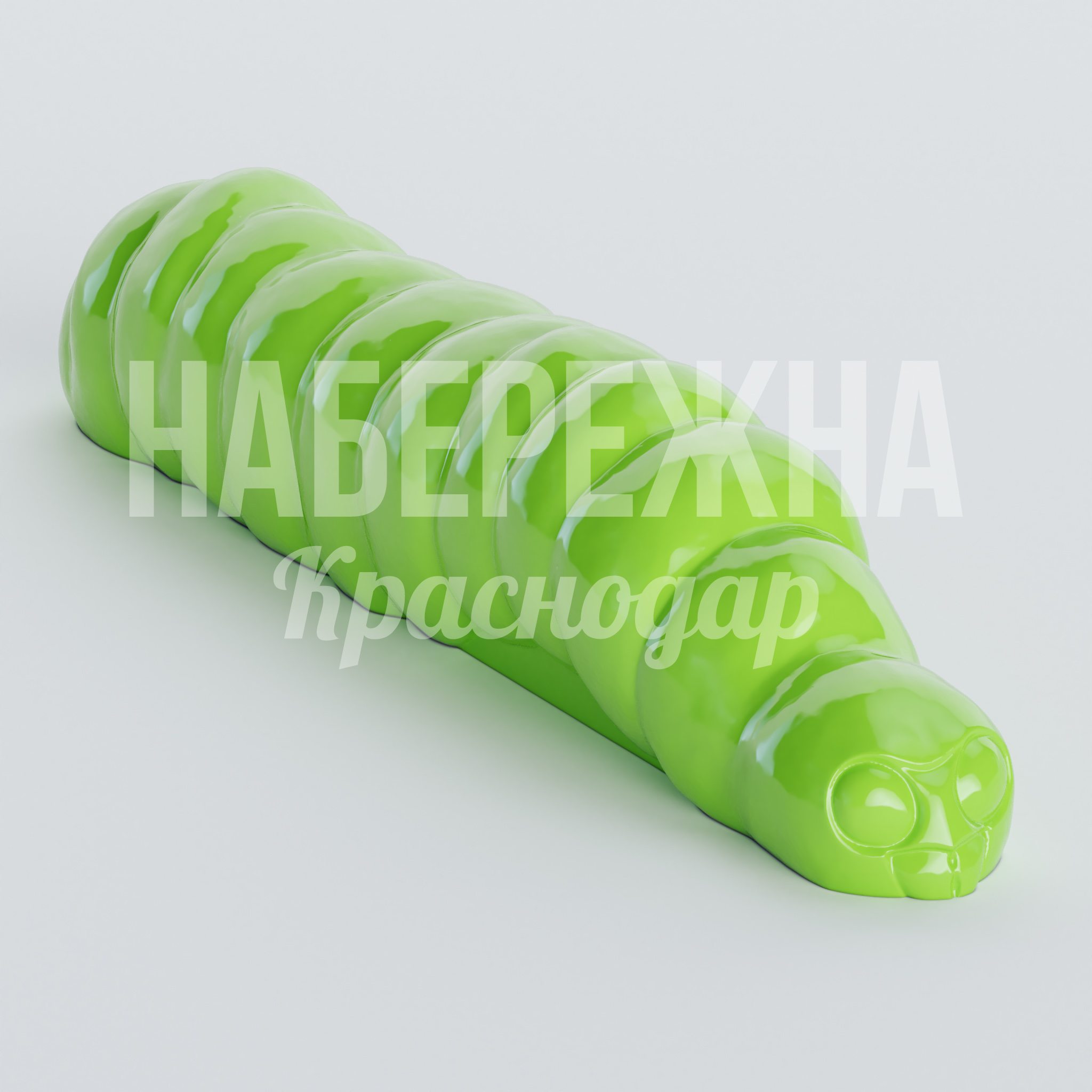 Лавочка Sueytev 965x4850x1080 мм. DSA-20.007 Лавочка из композитного материала в виде гусеницы. Привлекает внимание детей, создаёт игровую зону в парке.