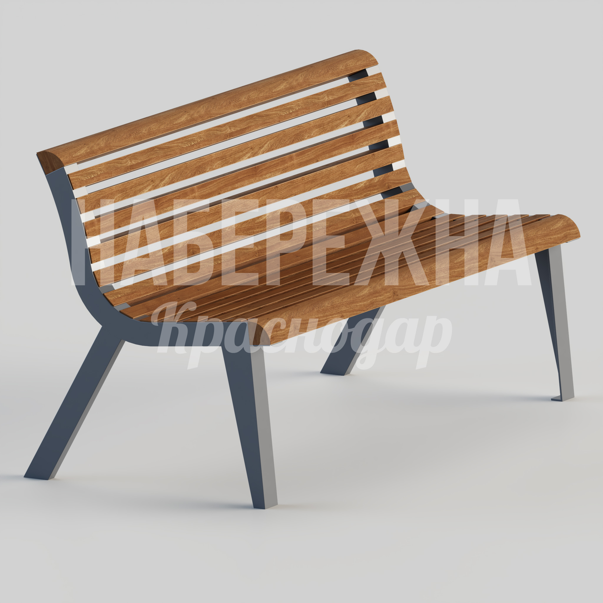 Скамейка Vöp 700x1500x800 мм. MAF-24.080 Скамейка с эргономичной спинкой и сиденьем из планок. Устойчива к нагрузкам и осадкам для парков и скверов.