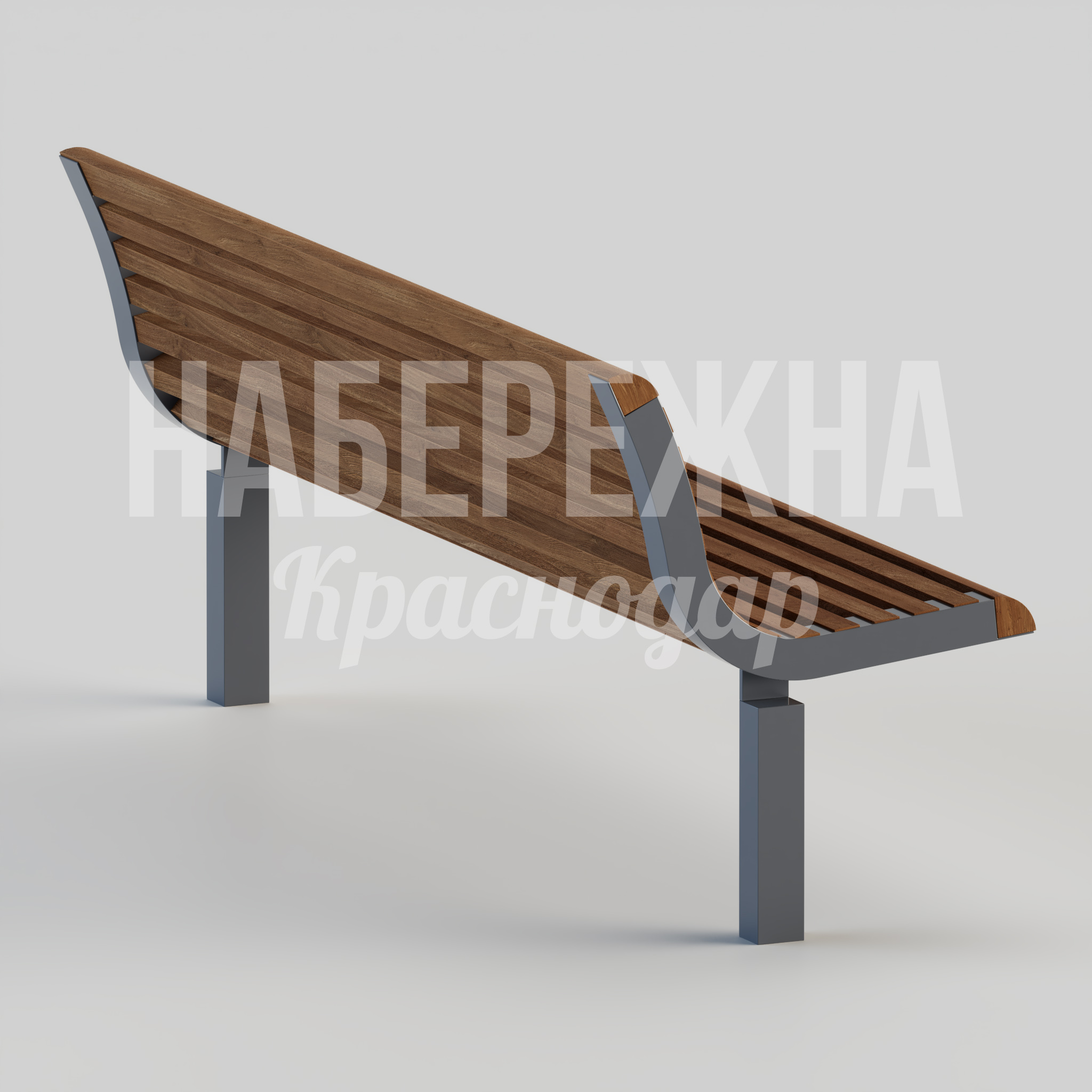 Скамейка Kin — купить, MAF-24.083 | Набережна Скамейка Kin - заказать, Скамейки, Металл, Дерево