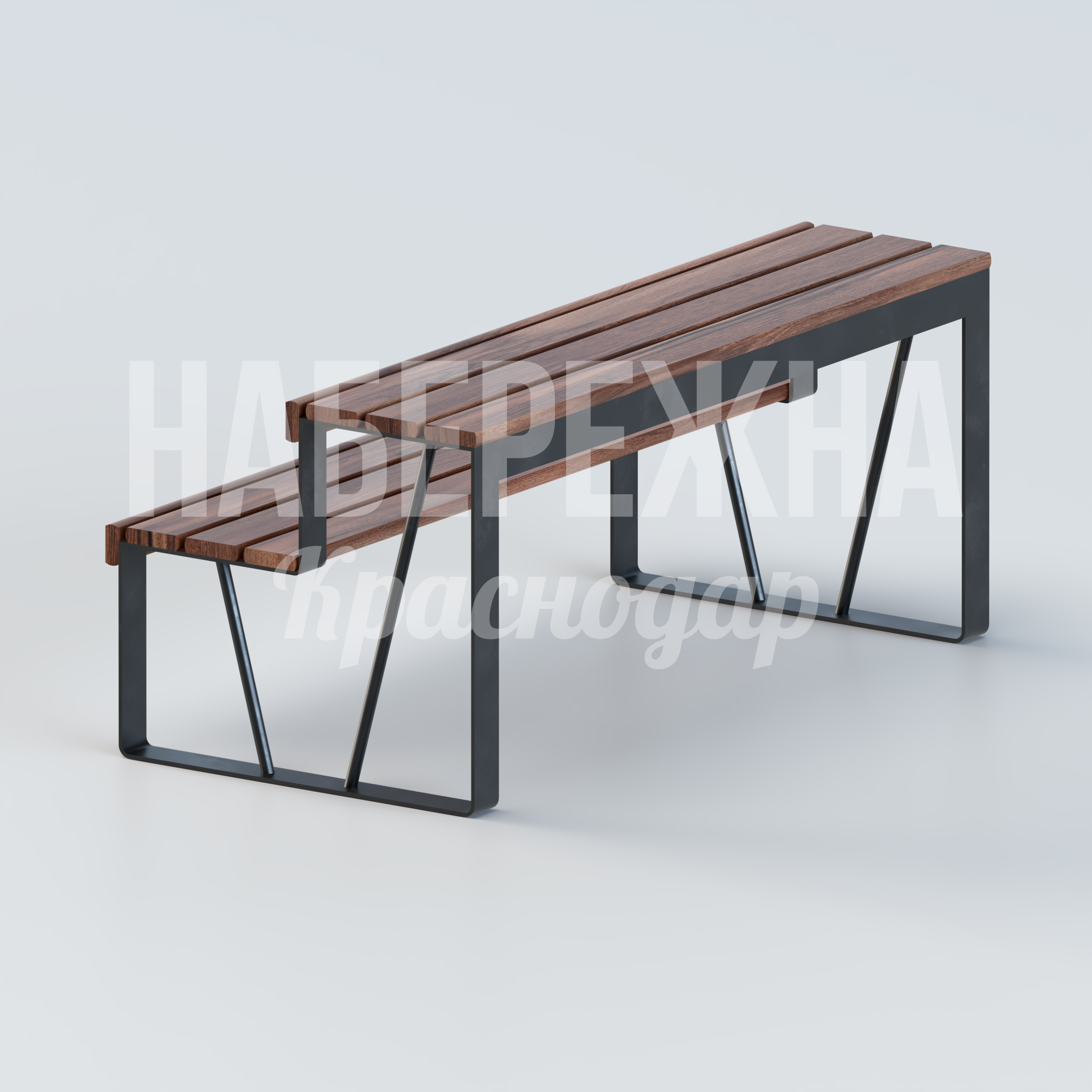 Лавка трибуна Röpsude - заказать, Лавочки, Металл, Дерево