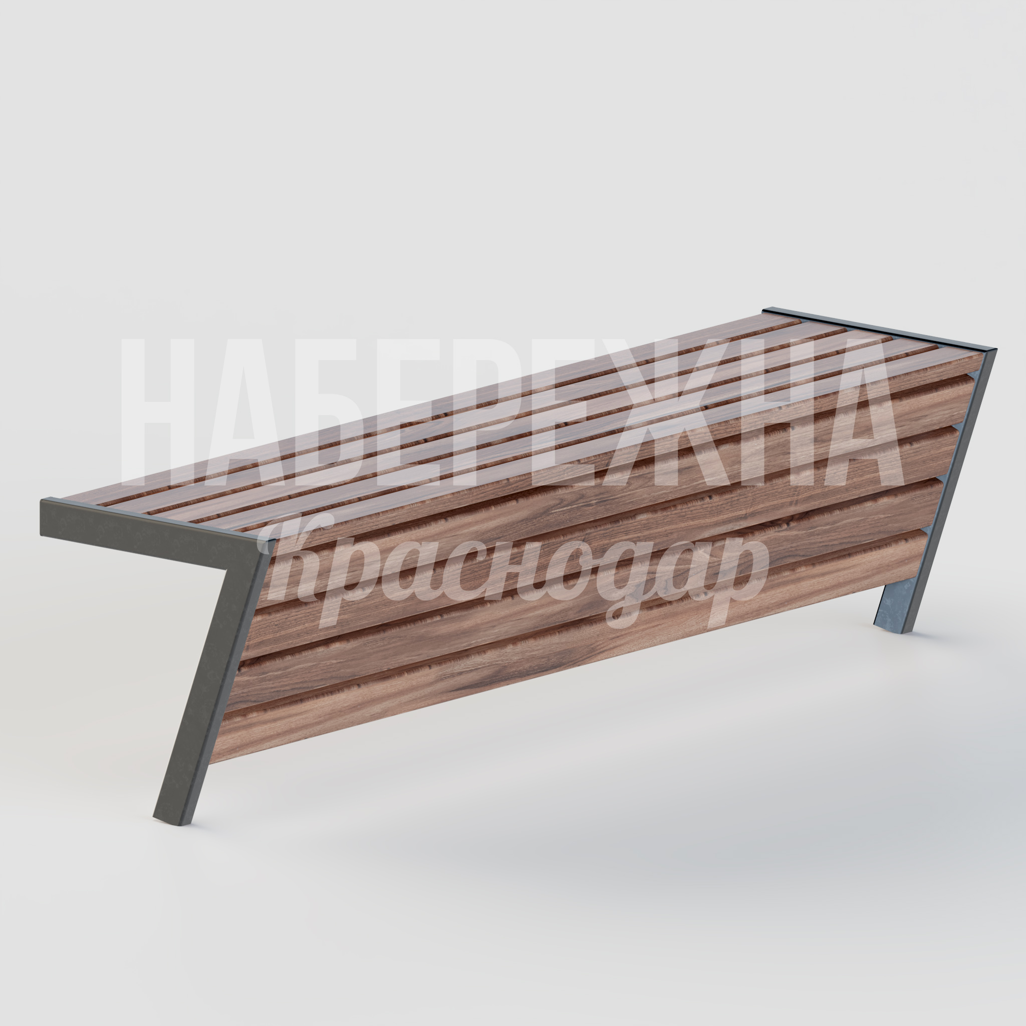 Лавочка Neöye — купить, MAF-22.037 | Набережна Лавочка Neöye 465x1800x450 мм. MAF-22.037 Скамейка с геометричным каркасом и ламелями из термодревесины. Защита от влаги и гниения. Для парков и зон отдыха.