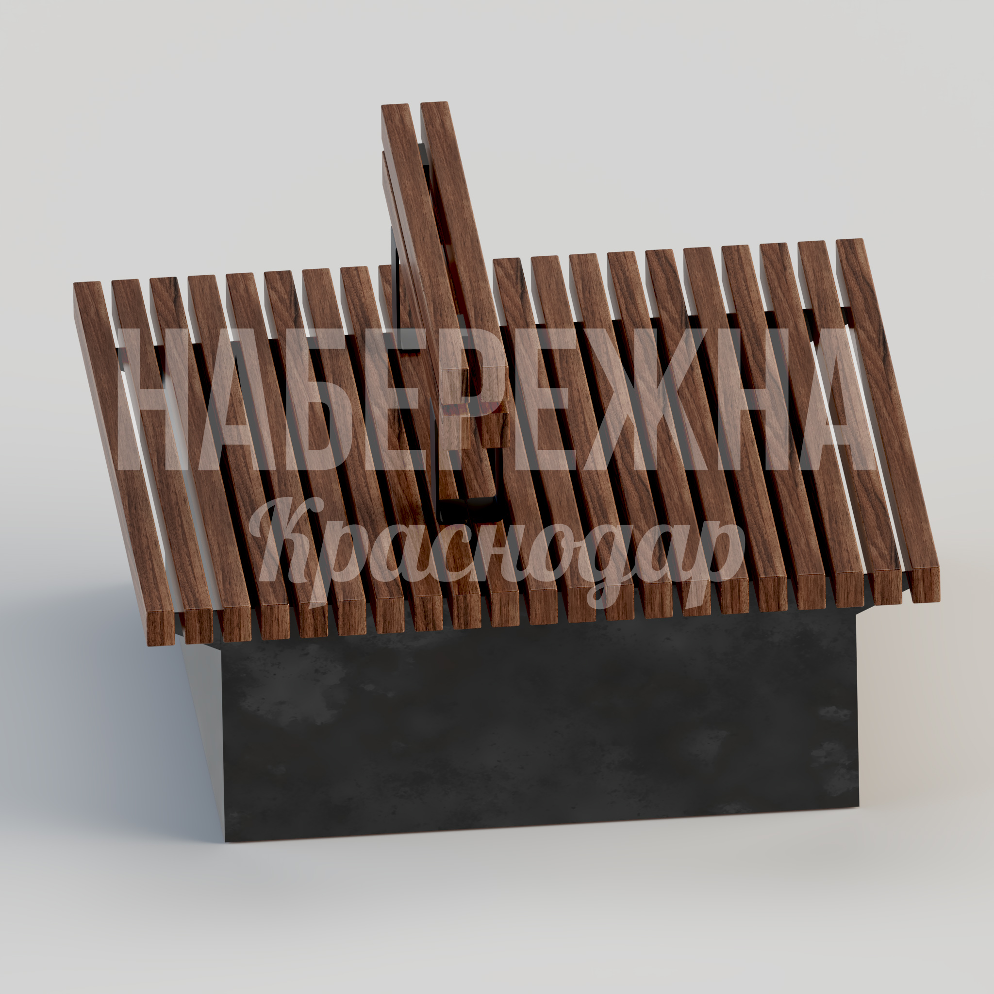 Скамейка Lem — купить, MAF-22.047 | Набережна Скамейка Lem - купить, 1200x1200x450 мм, Металл, Дерево