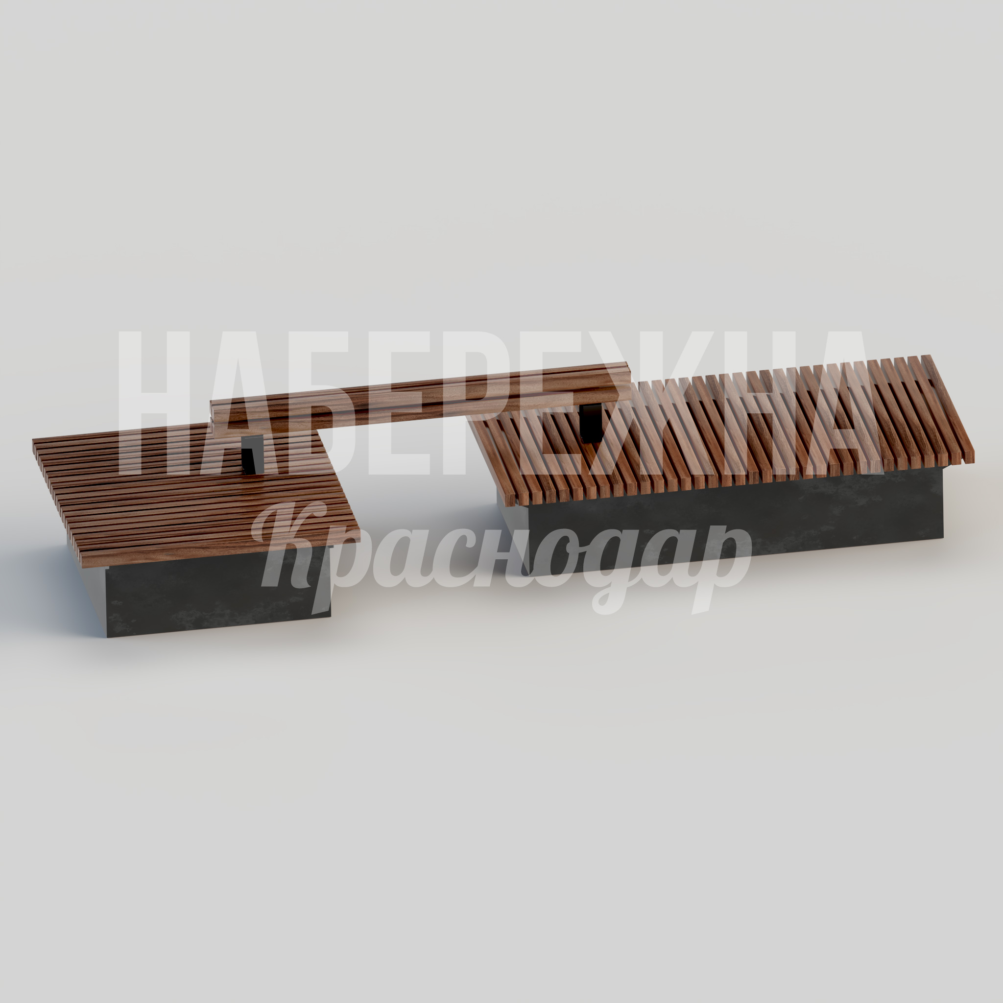 Скамейка Öovruud - заказать, Скамейки, Металл, Дерево