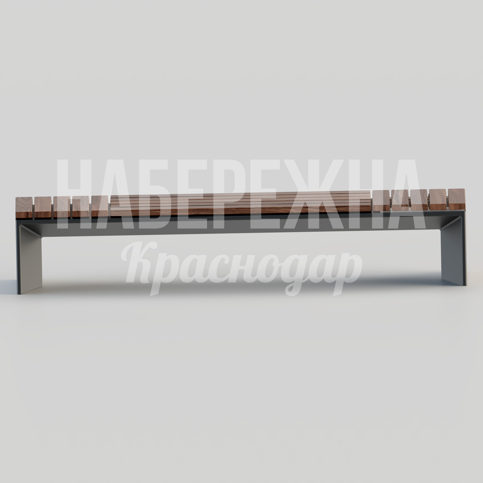 Лавочка Lier - купить, 435x2130x398 мм, Металл, Дерево