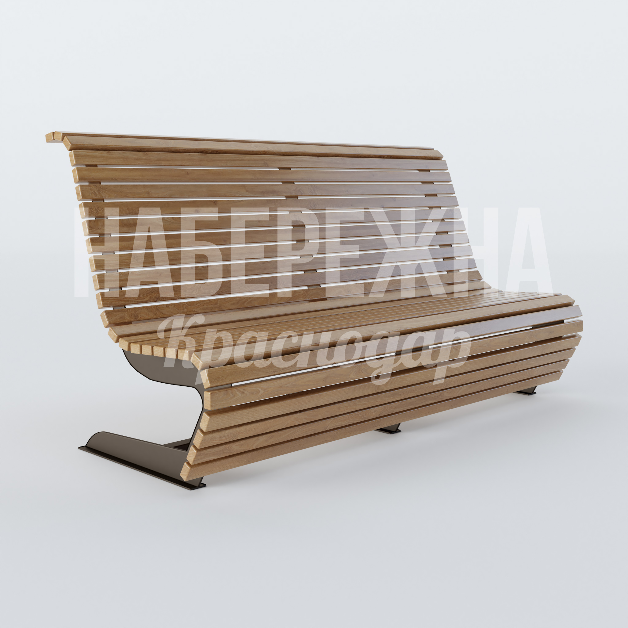 Скамья Öogsu — купить, MAF-22.094 | Набережна Скамья Öogsu - купить, 825x1800x900 мм, Металл, Дерево