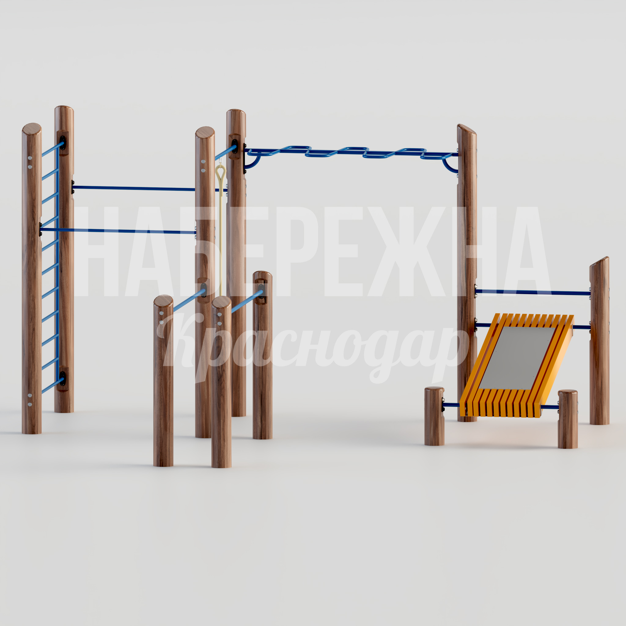 Спортивный комплекс Lesetål - купить, 4050x5050x2765 мм, Металл, Дерево