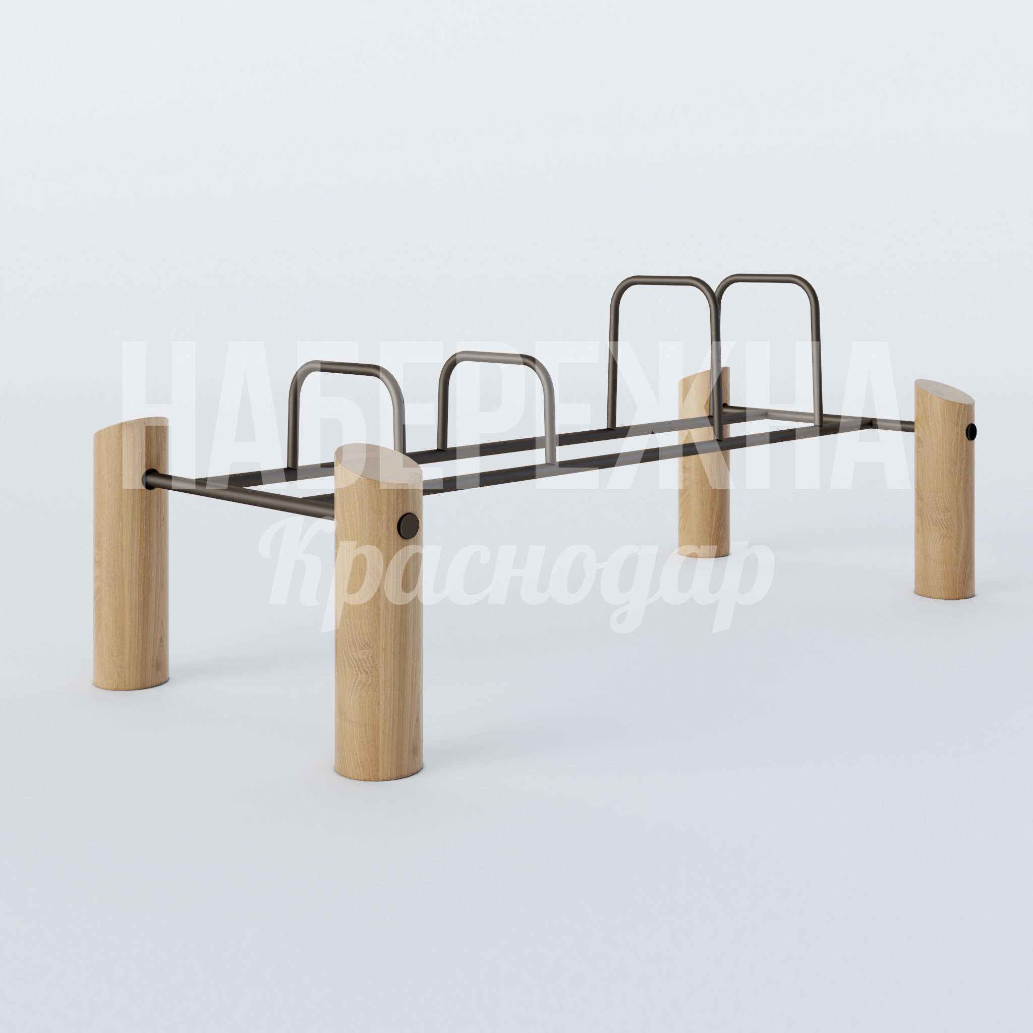 Скамья с упорами Pupö 0x0x0 мм. MAF-22.110 Скамья с упорами для функциональных тренировок на открытом воздухе, подходит для парков и спортплощадок.