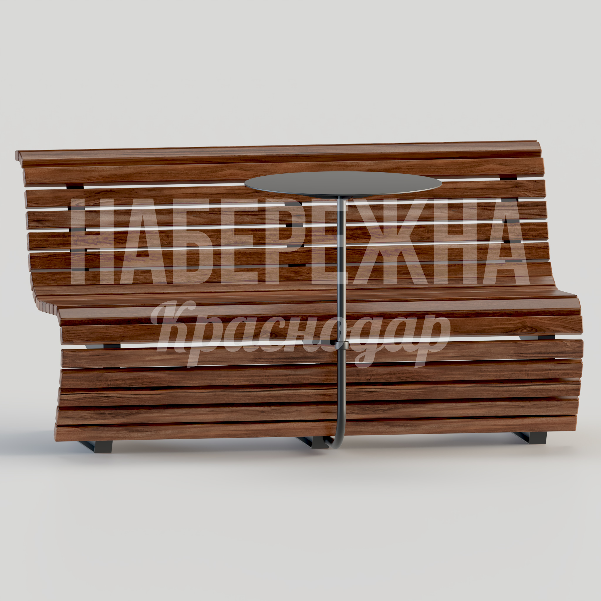 Скамья Folesyel с столиком - купить, 1150x1500x790 мм, Металл, Дерево