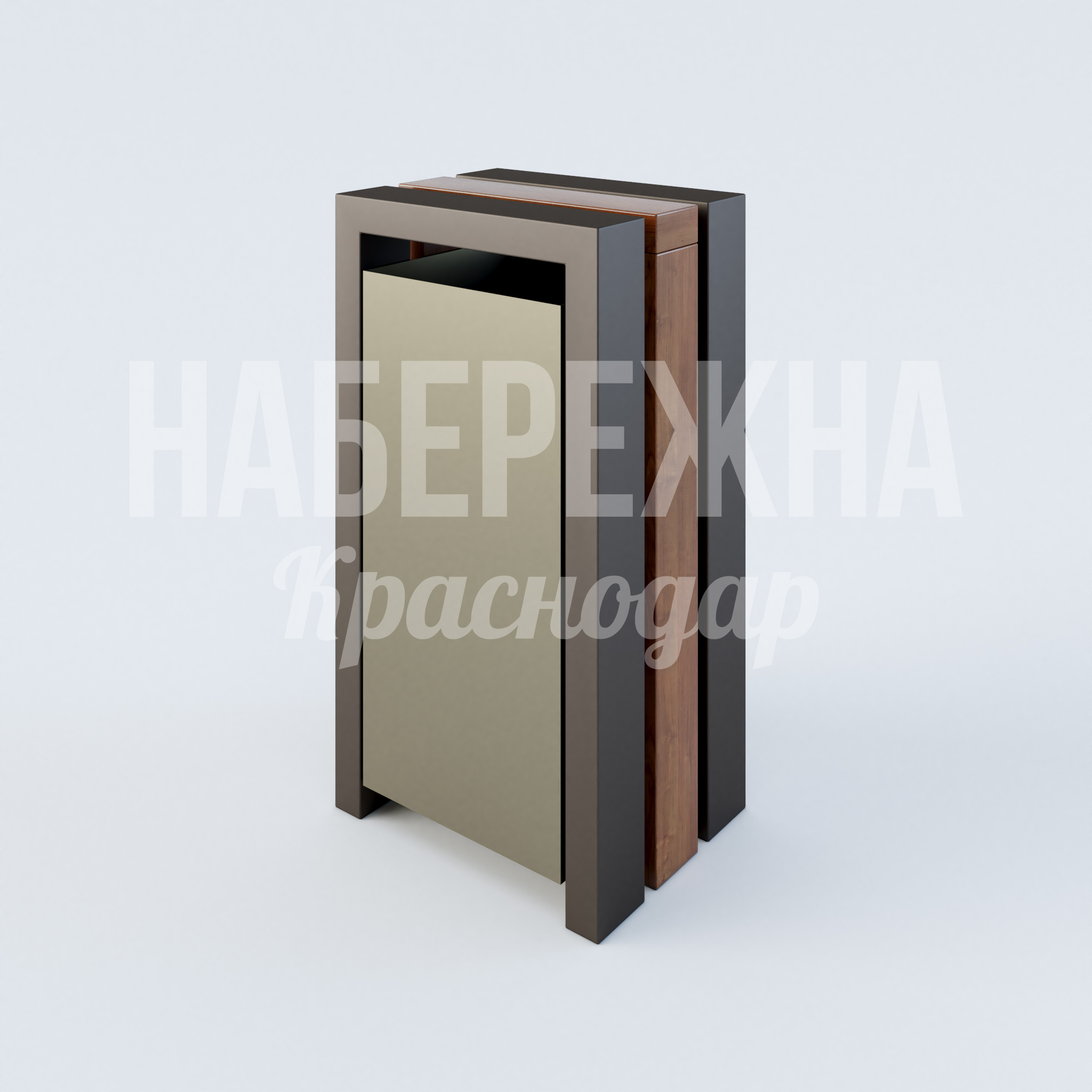 Урна уличная Ekyacie 320x450x850 мм. MAF-22.135 Урна с комбинированным каркасом и защитой от коррозии. Объём 50 литров. Подходит для парков и зон отдыха.