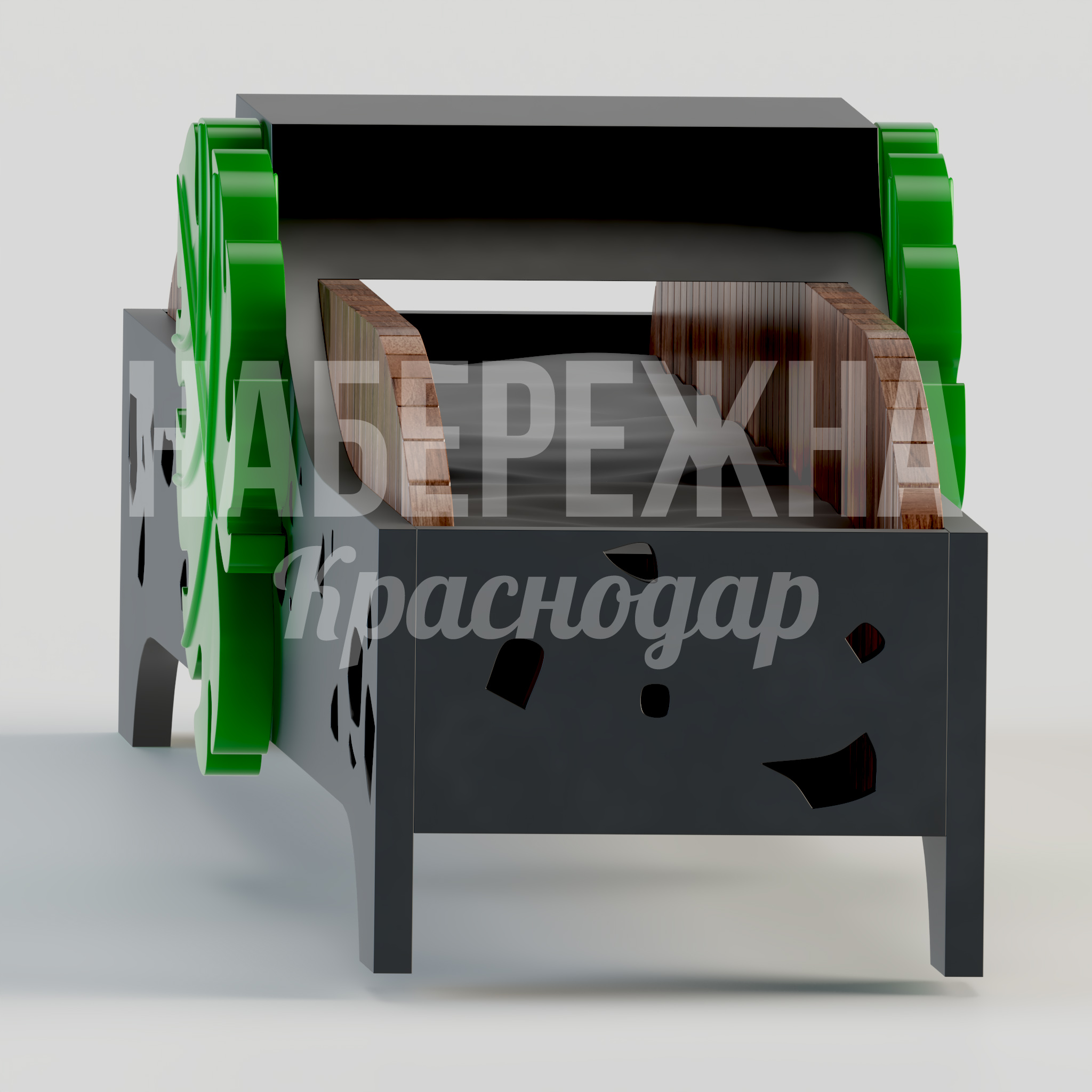 Клумба Ofbo Monstera Plant - заказать, Вазоны и цветочницы, Металл, Дерево