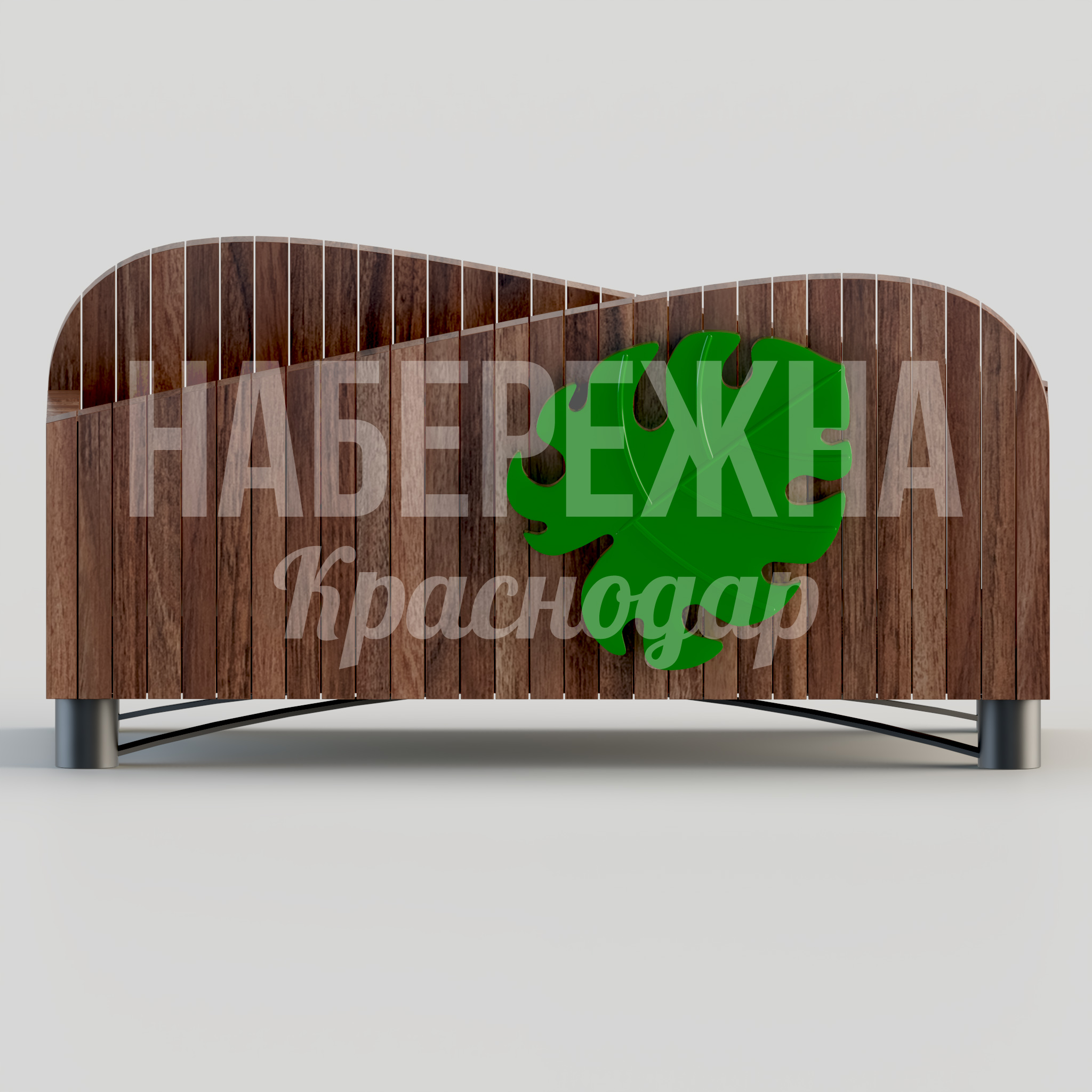 Цветочница Forgu Monstera Plant - купить, 890x1800x880 мм, Металл, Дерево, МПК