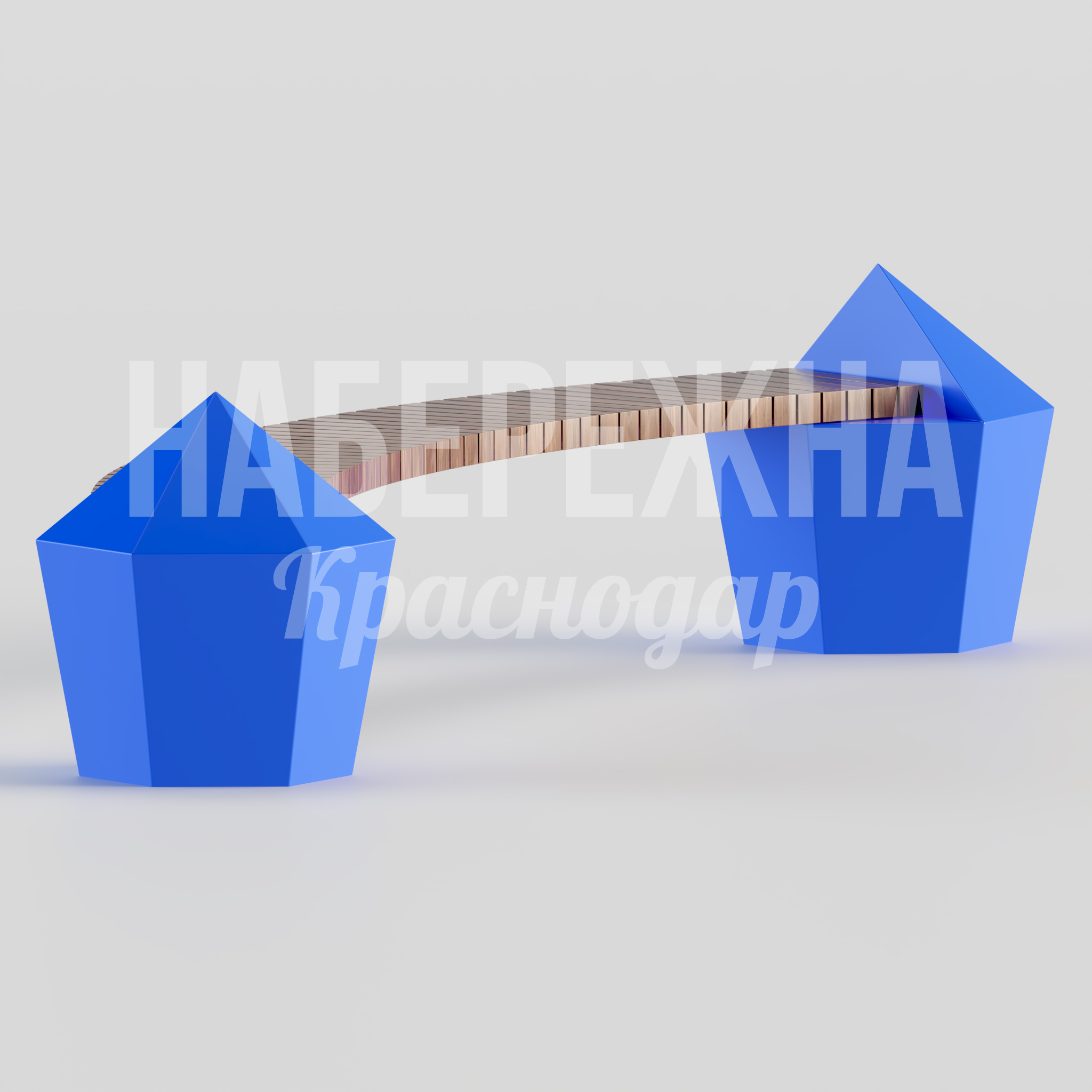 Скамья Ohum Diamond 1000x3750x750 мм. MAF-22.148 Скамья с геометричным корпусом из композита и деревянным сиденьем. Устойчива к влаге и вандализму, не требует ухода.