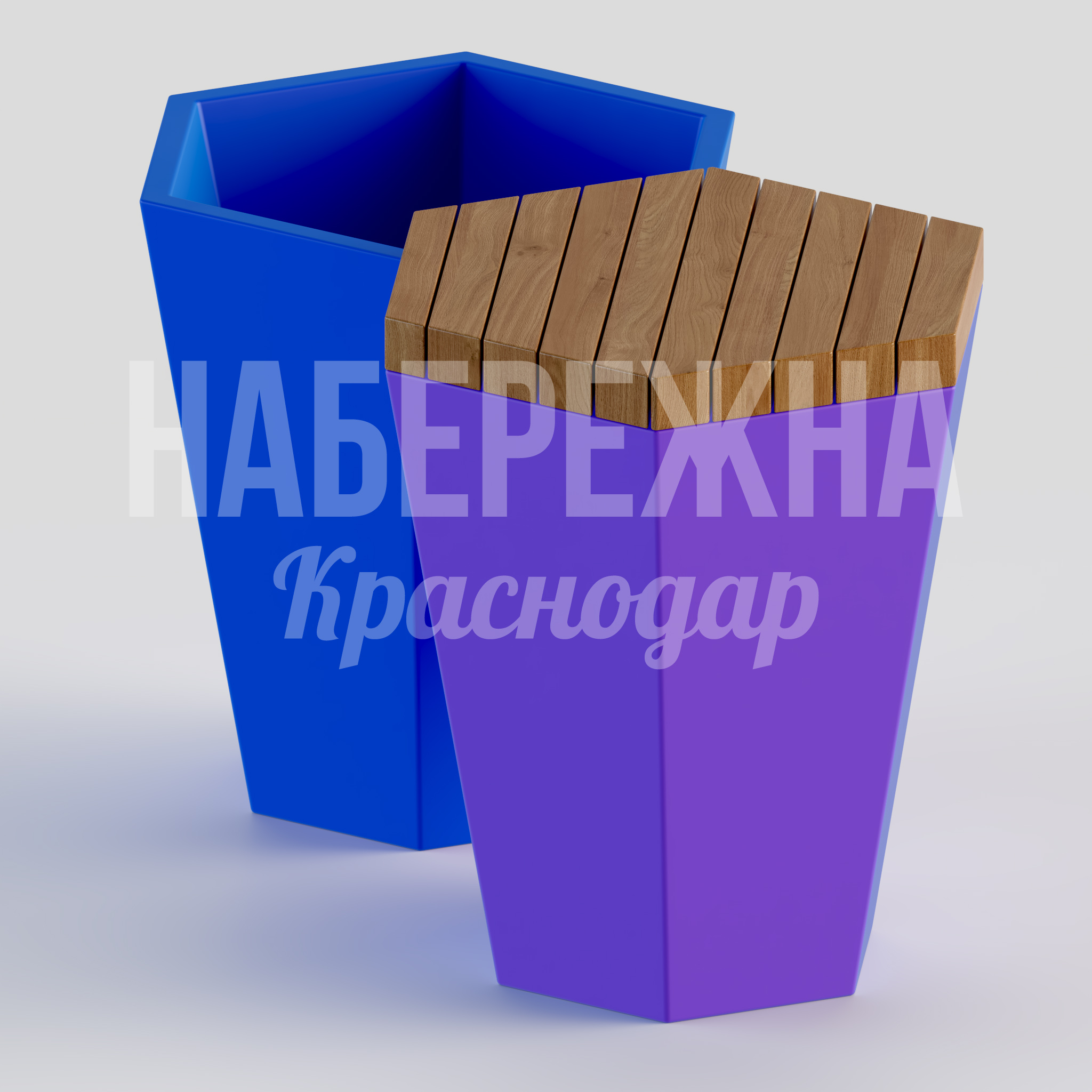 Вазон Yumju Diamond - заказать, Вазоны и цветочницы, Дерево, Стеклопластик