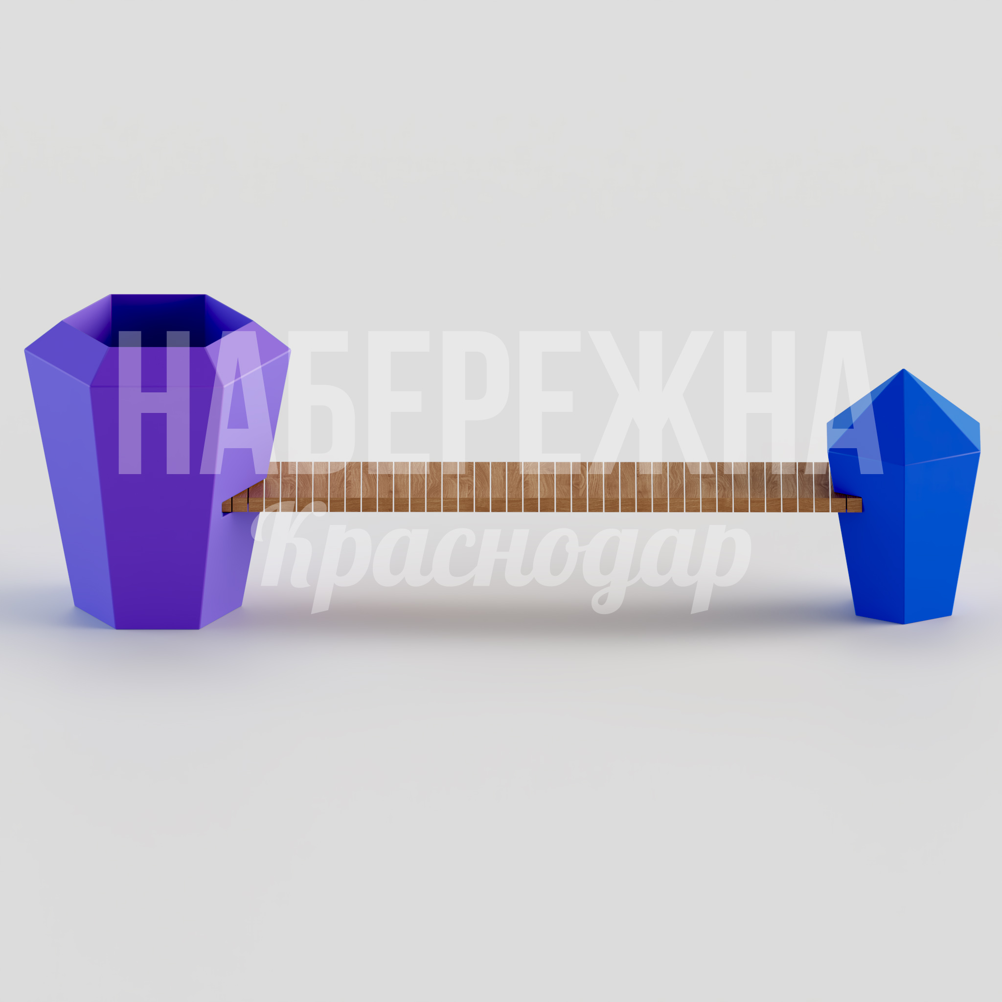 Лавочка Lupce Diamond - купить, 930x2345x1200 мм, Дерево, Стеклопластик