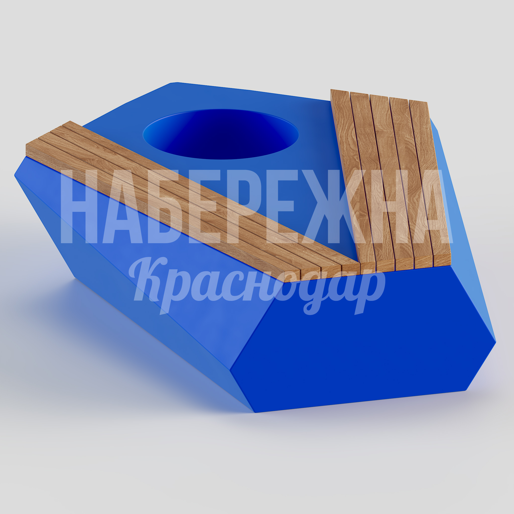 Лавочка Yuc Diamond - заказать, Лавочки из стеклопластика, Дерево, Стеклопластик