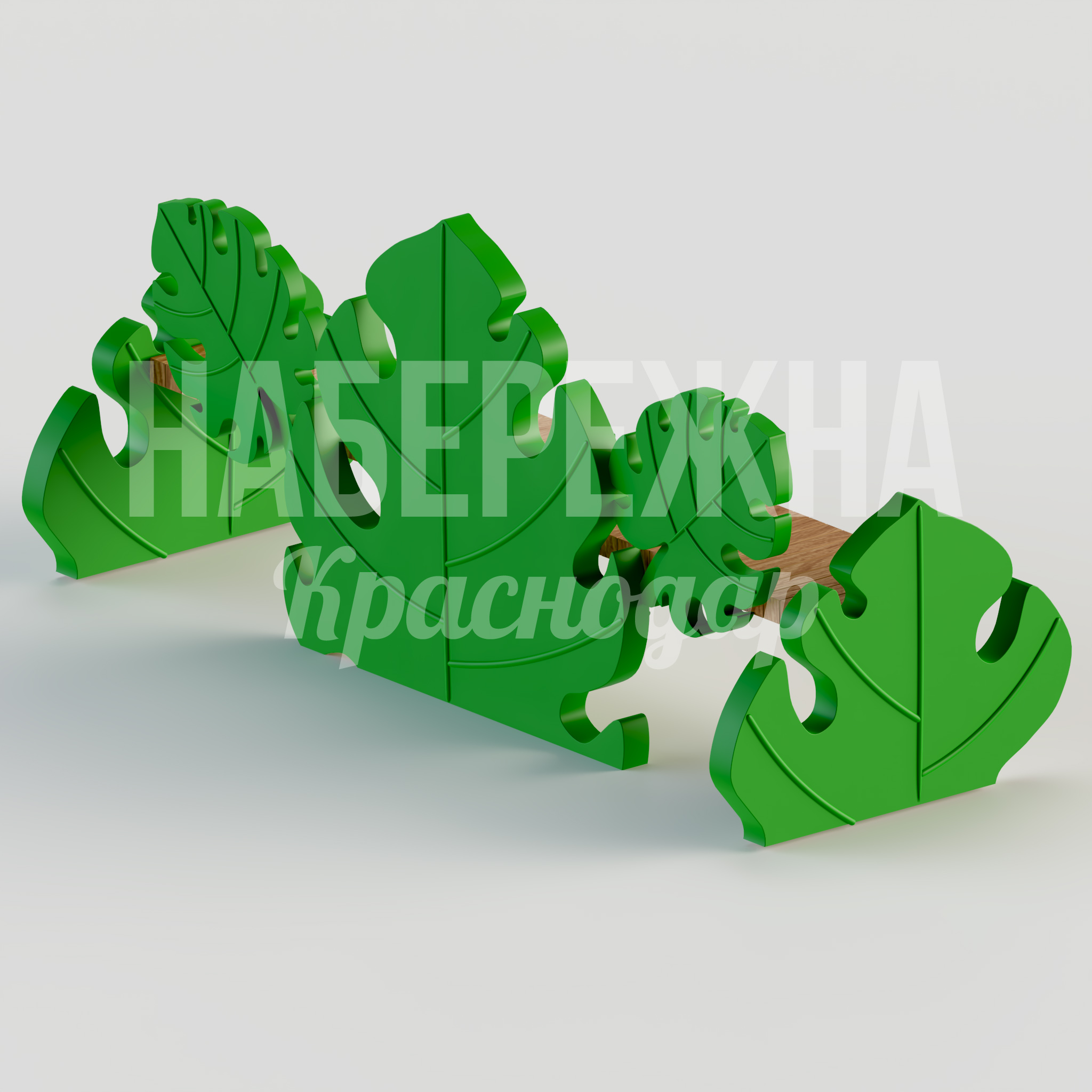 Скамейка Sopso Monstera Plant - заказать, Скамейки из стеклопластика, Дерево, Стеклопластик