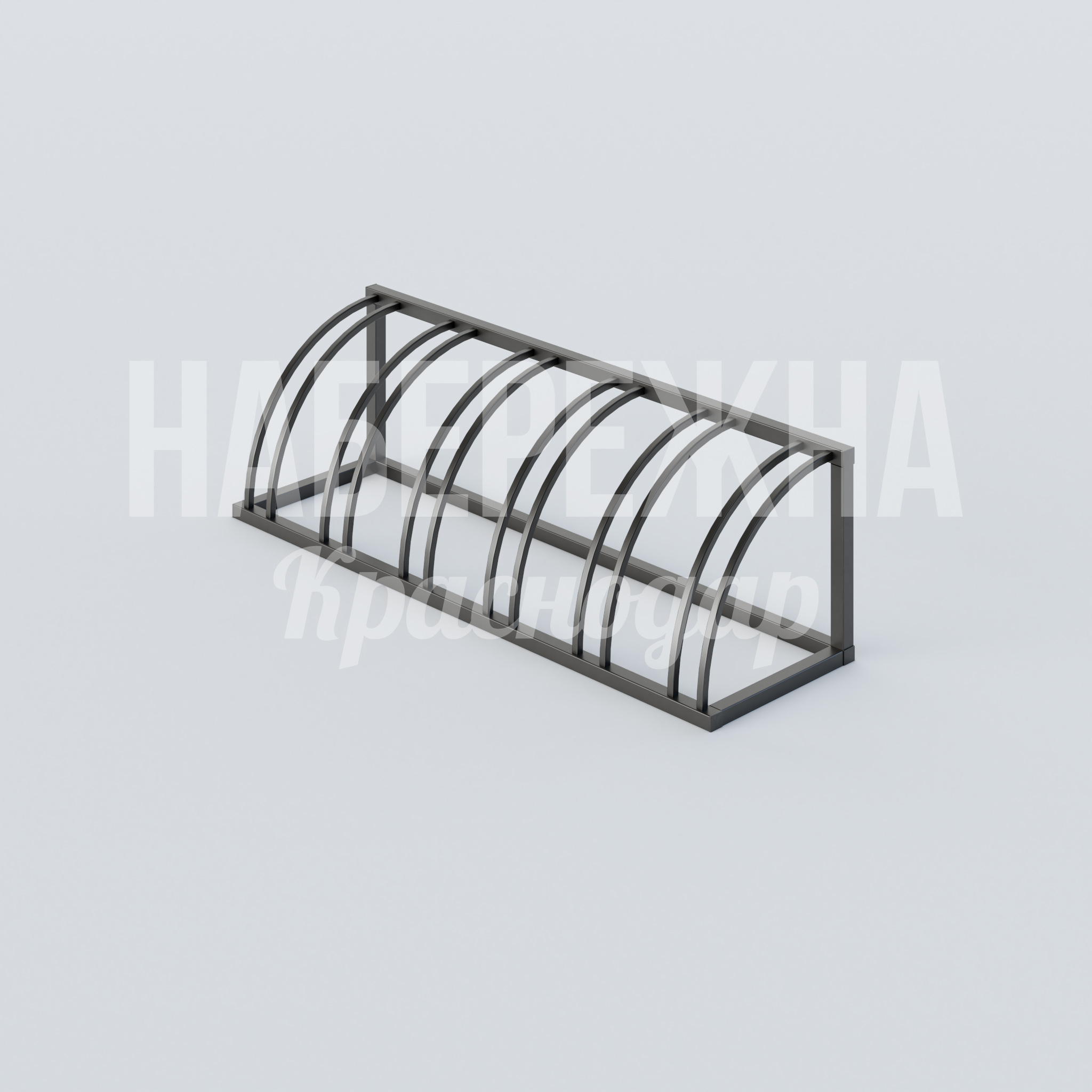 Велопарковка Hub — купить, MAF-22.347 | Набережна Велопарковка Hub 510x1700x510 мм. MAF-22.347 Велопарковка на 5 мест с арочной конструкцией и защитой колёс от повреждений, подходит для парков и офисов.