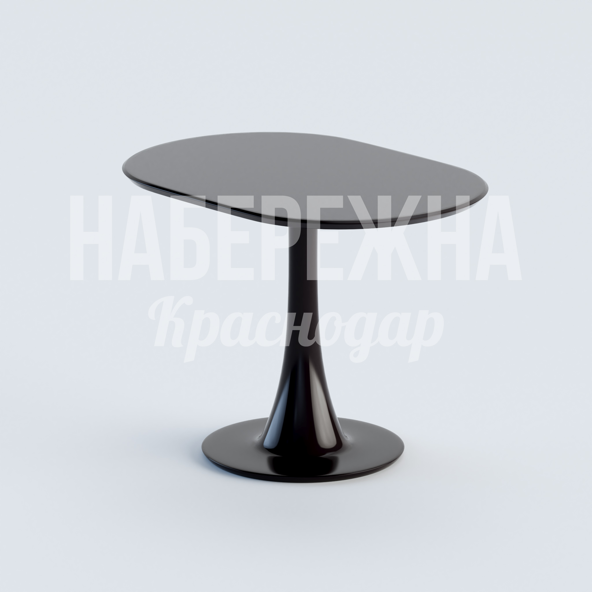 Стол Peat 750x1060x775 мм. MAF-22.399 Стол с органичной столешницей на центральной опоре. Устойчивая конструкция для кафе и зон отдыха. Покрытие RAL.