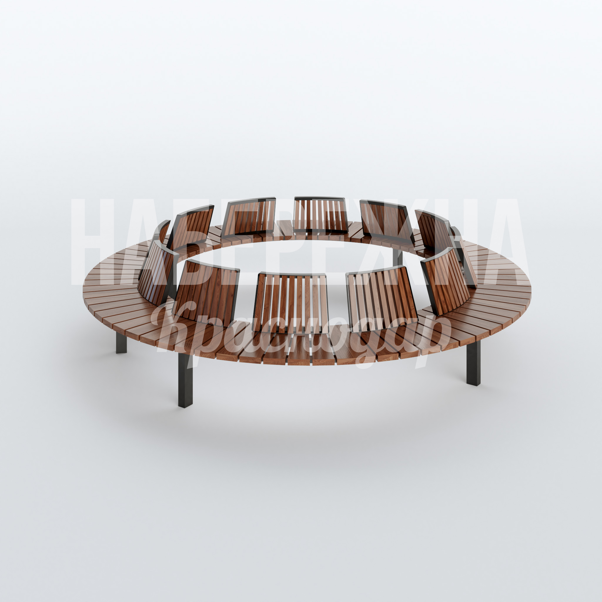 Круговая скамейка Våfu - фото 1