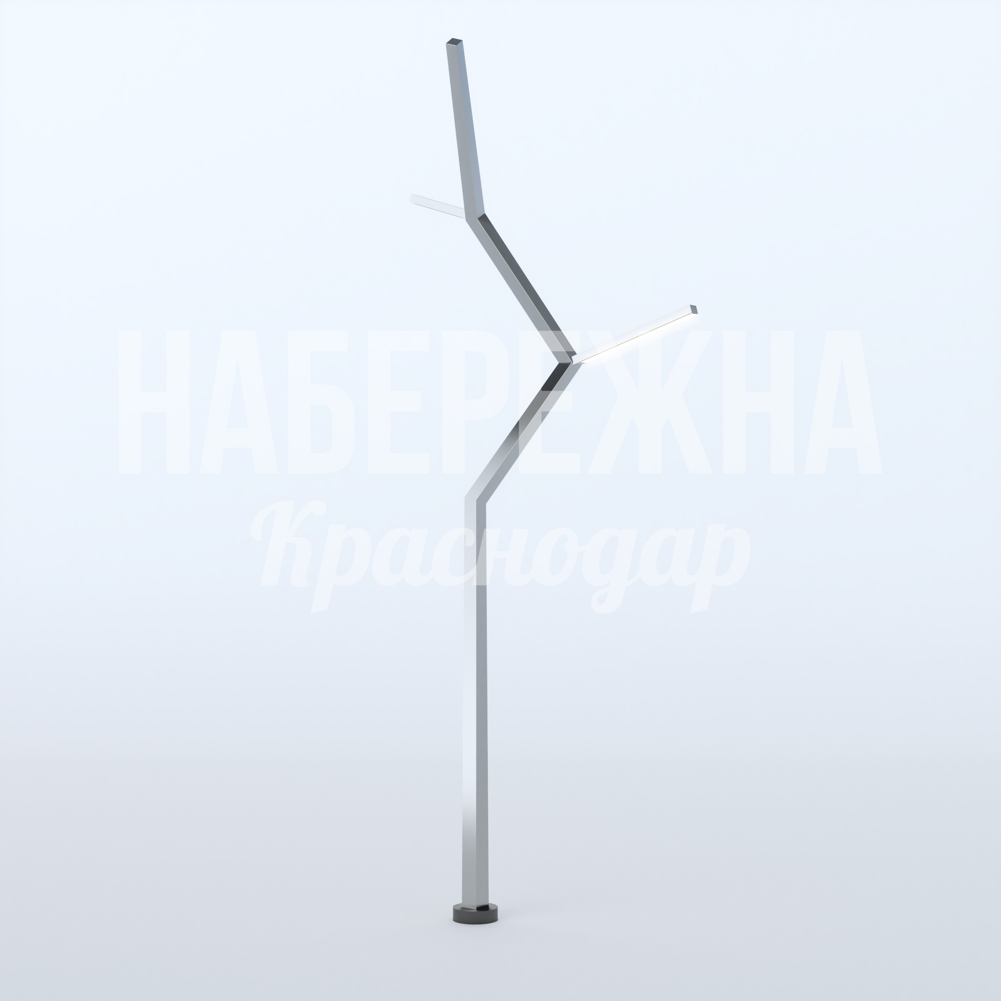 Фонарь Joopsarlo 1450x1960x6100 мм. MAF-22.693 Уличный фонарь с угловой конструкцией и LED-подсветкой. Снижает затраты на электроэнергию до 70%.