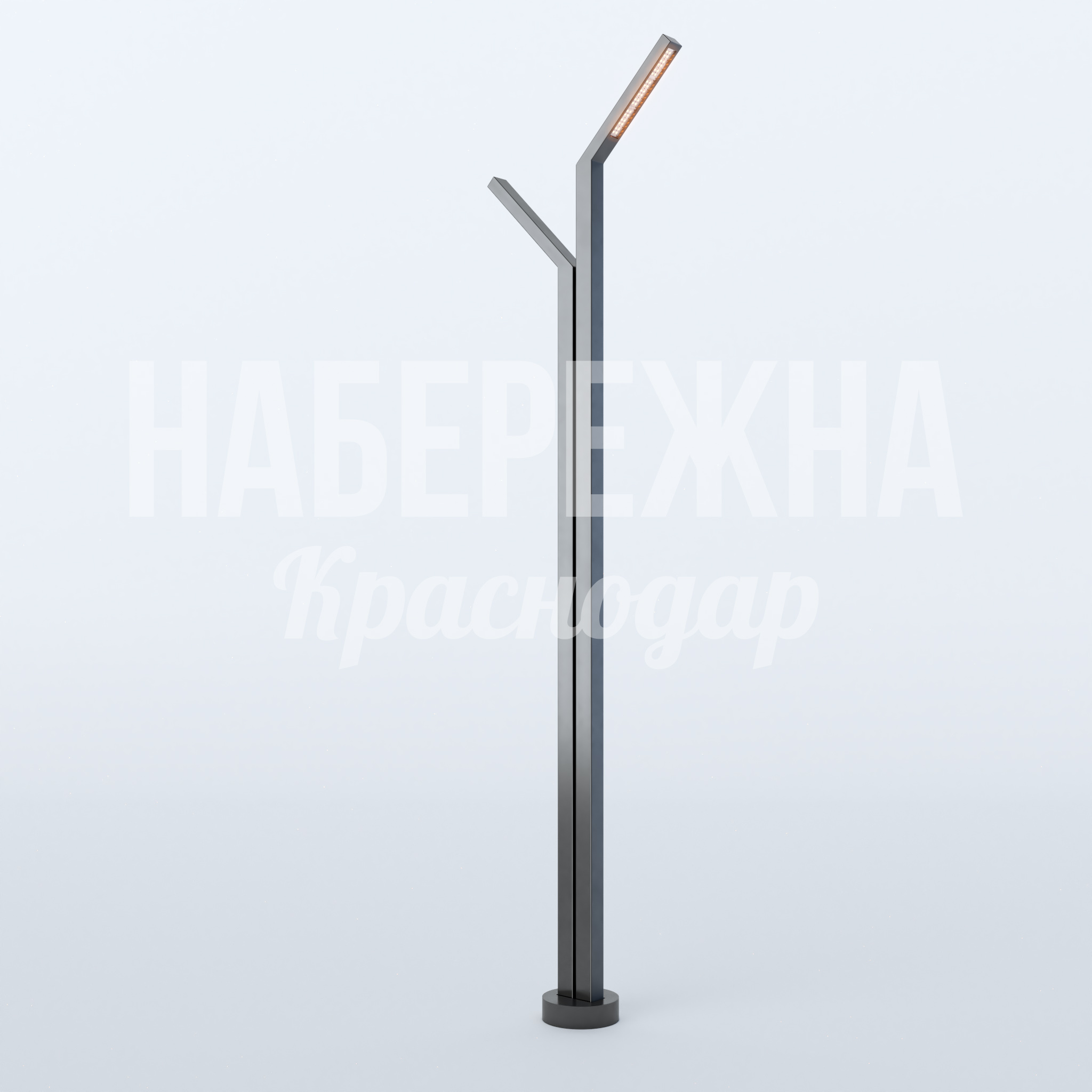 Фонарь Kafeuy 0x0x0 мм. MAF-22.696 Фонарь с двухуровневым освещением и LED-подсветкой. Энергоэффективный, подходит для парков и площадей.