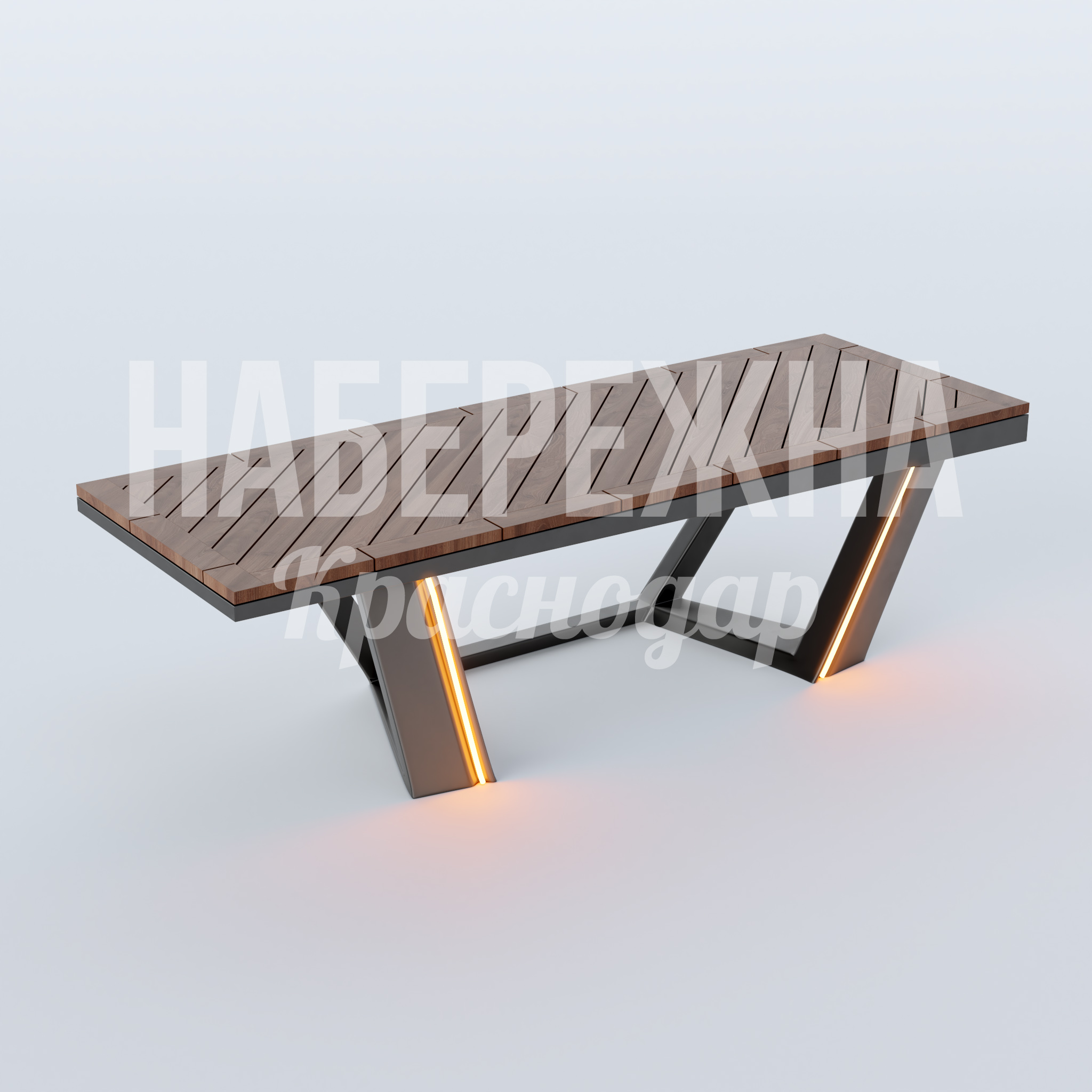 Лавочка Pentagon Rersi со светом — купить, MAF-22.741 | Набережна Лавочка Pentagon Rersi со светом 525x1500x450 мм. MAF-22.741 Скамейка с деревянным настилом на металлокаркасе и встроенной LED-подсветкой. Для парков и общественных зон.