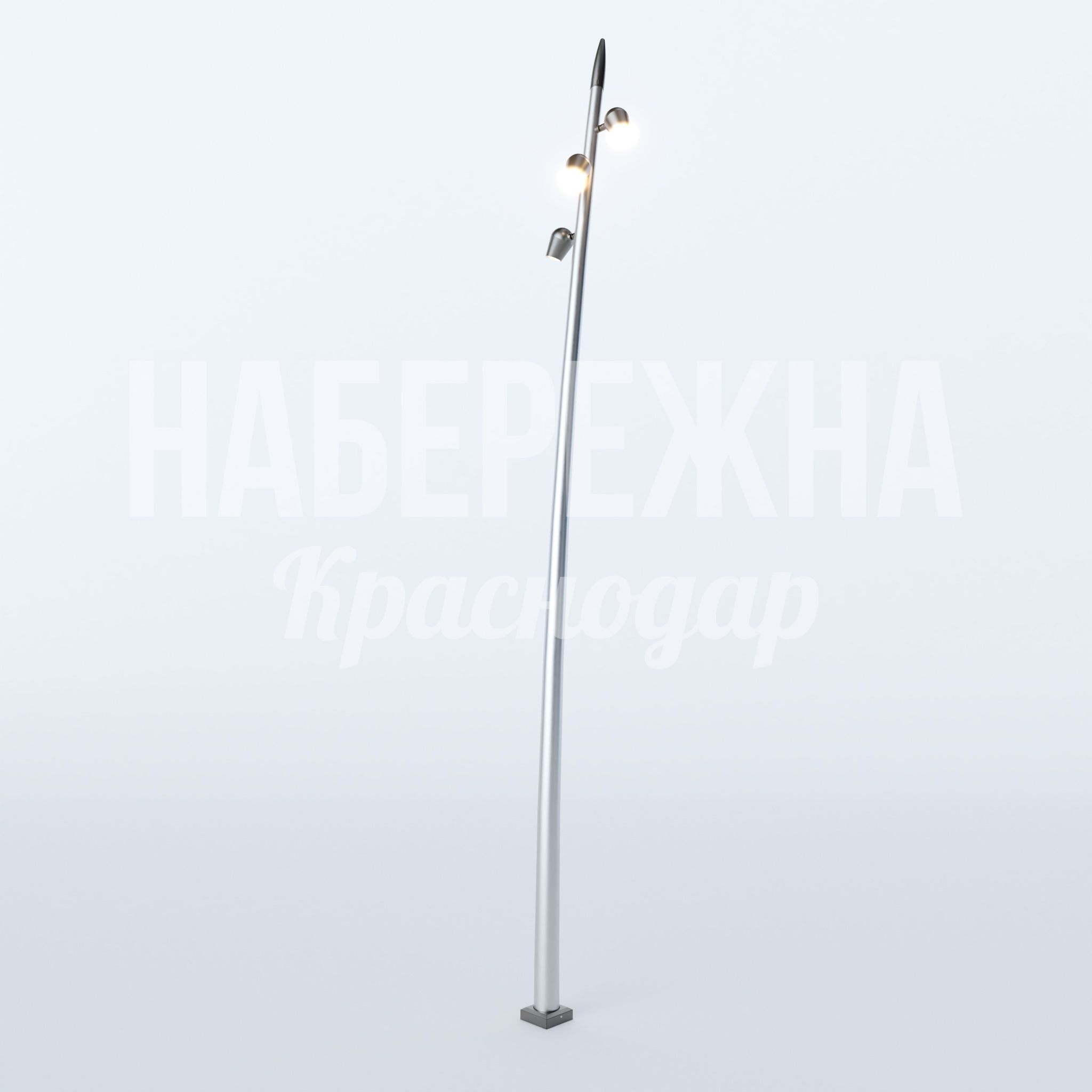 Фонарь Uöliv — купить, MAF-22.777 | Набережна Фонарь Uöliv 760x360x5290 мм. MAF-22.777 Фонарь с тремя поворотными плафонами для освещения пешеходных зон, скверов и парков с возможностью покраски в RAL.