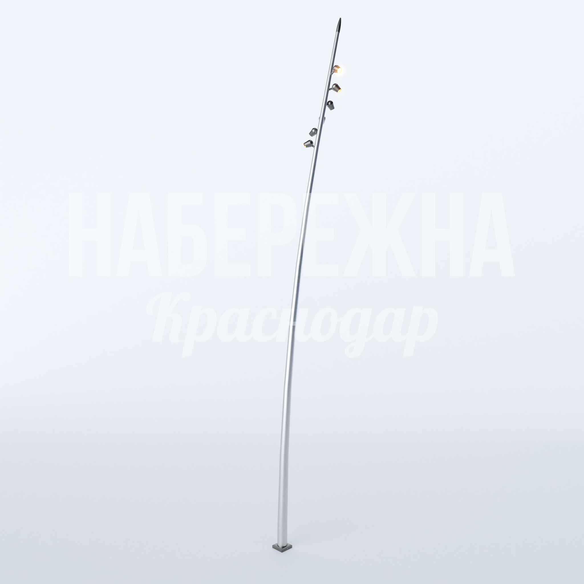 Фонарь Ipfide — купить, MAF-22.779 | Набережна Фонарь Ipfide 1900x1430x10150 мм. MAF-22.779 Фонарь с пятью светильниками на опоре высотой 10 м. Регулируемое направление света для парков и площадей.