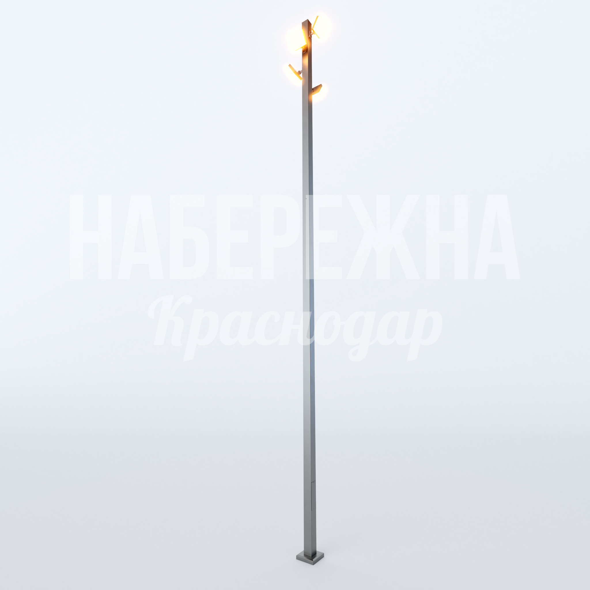 Фонарь Köyrå — купить, MAF-22.785 | Набережна Фонарь Köyrå 700x700x8000 мм. MAF-22.785 Фонарь уличного освещения с металлической опорой высотой 8 метров. Надёжная конструкция для парков и площадей.