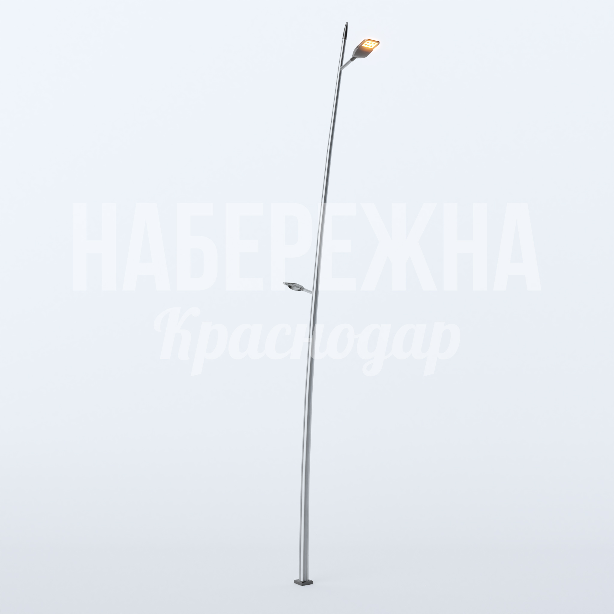 Фонарь Oun — купить, MAF-22.791 | Набережна Фонарь Oun 4430x320x10200 мм. MAF-22.791 Фонарь уличного освещения с двумя светильниками на опоре высотой 10 метров для парков и магистралей.