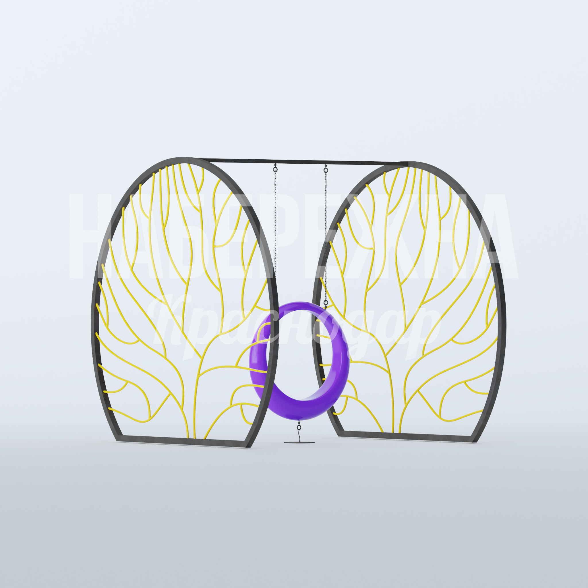 Качели Dam — купить, MAF-22.865 | Набережна Качели Dam 4300x3600x3680 мм. MAF-22.865 Качели с декоративными панелями в форме крыльев бабочки. Цепной подвес с защитой от коррозии для игровых зон.