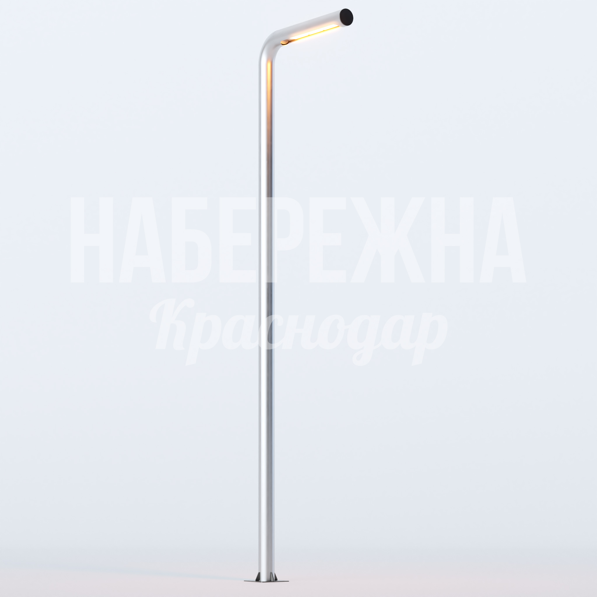 Фонарь Ouytu 1230x300x4500 мм. MAF-23.060 Уличный фонарь с LED-подсветкой и металлическим корпусом. Энергоэффективен, снижает расходы на обслуживание.