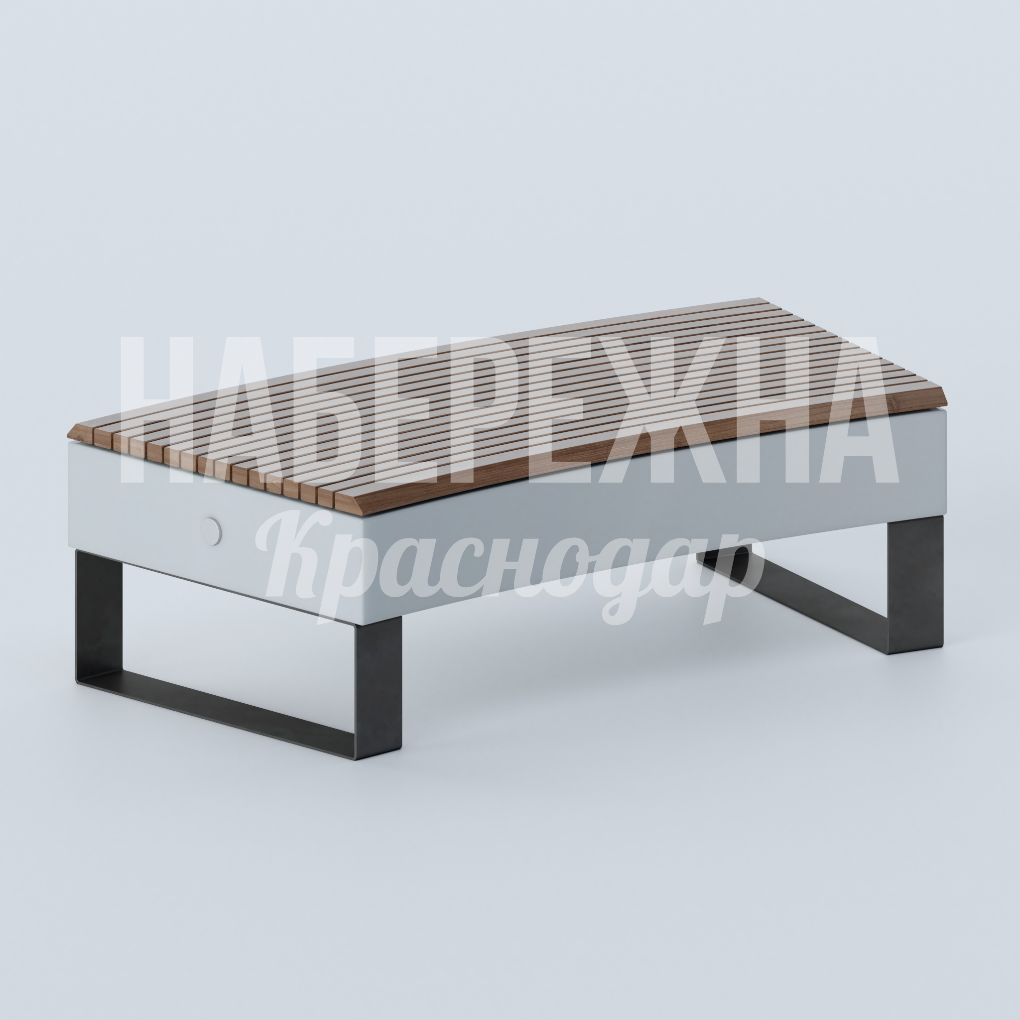 Скамейка Itloo сегмент 4 1200x1700x500 мм. MAF-23.119 Скамейка с рейками из термодерева на стальном каркасе. Выдерживает высокие нагрузки в общественных пространствах.