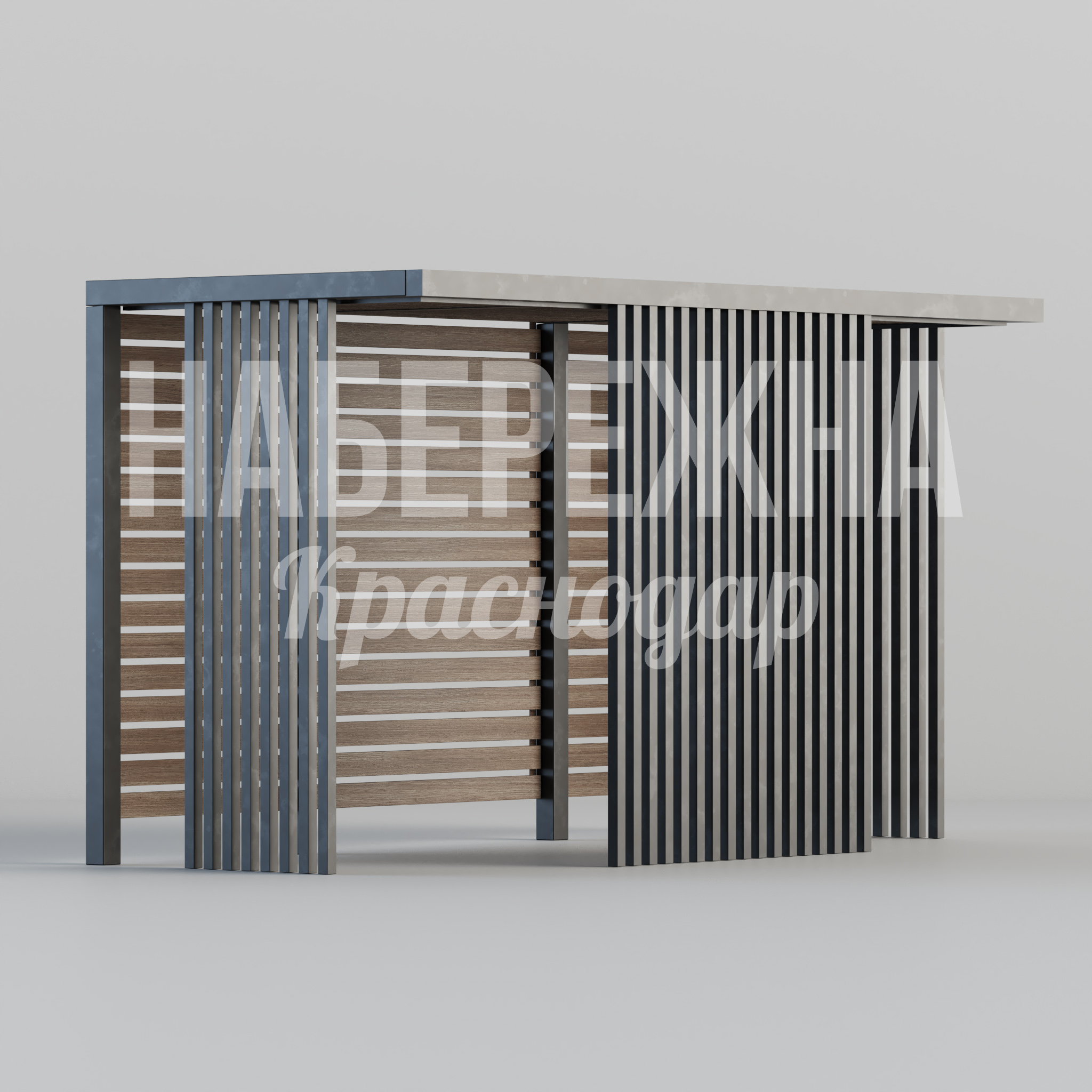 Пергола Feigbödpu — купить, MAF-23.148 | Набережна Пергола Feigbödpu 2100x4800x2800 мм. MAF-23.148 Пергола с ламельными панелями и встроенной зоной отдыха. Защита от солнца и дождя для парков и скверов.