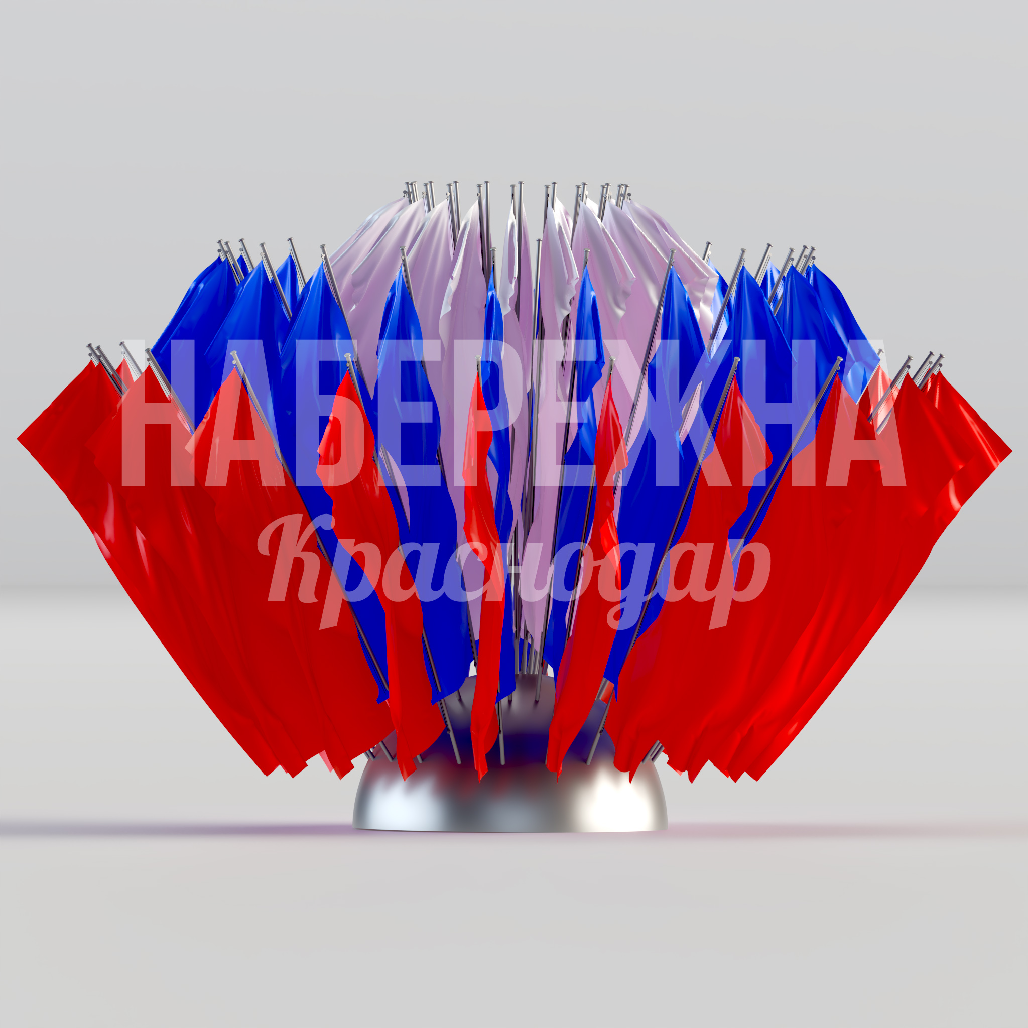 Флаговая композиция Ögreofni - купить, 9000x9000x6000 мм, Металл