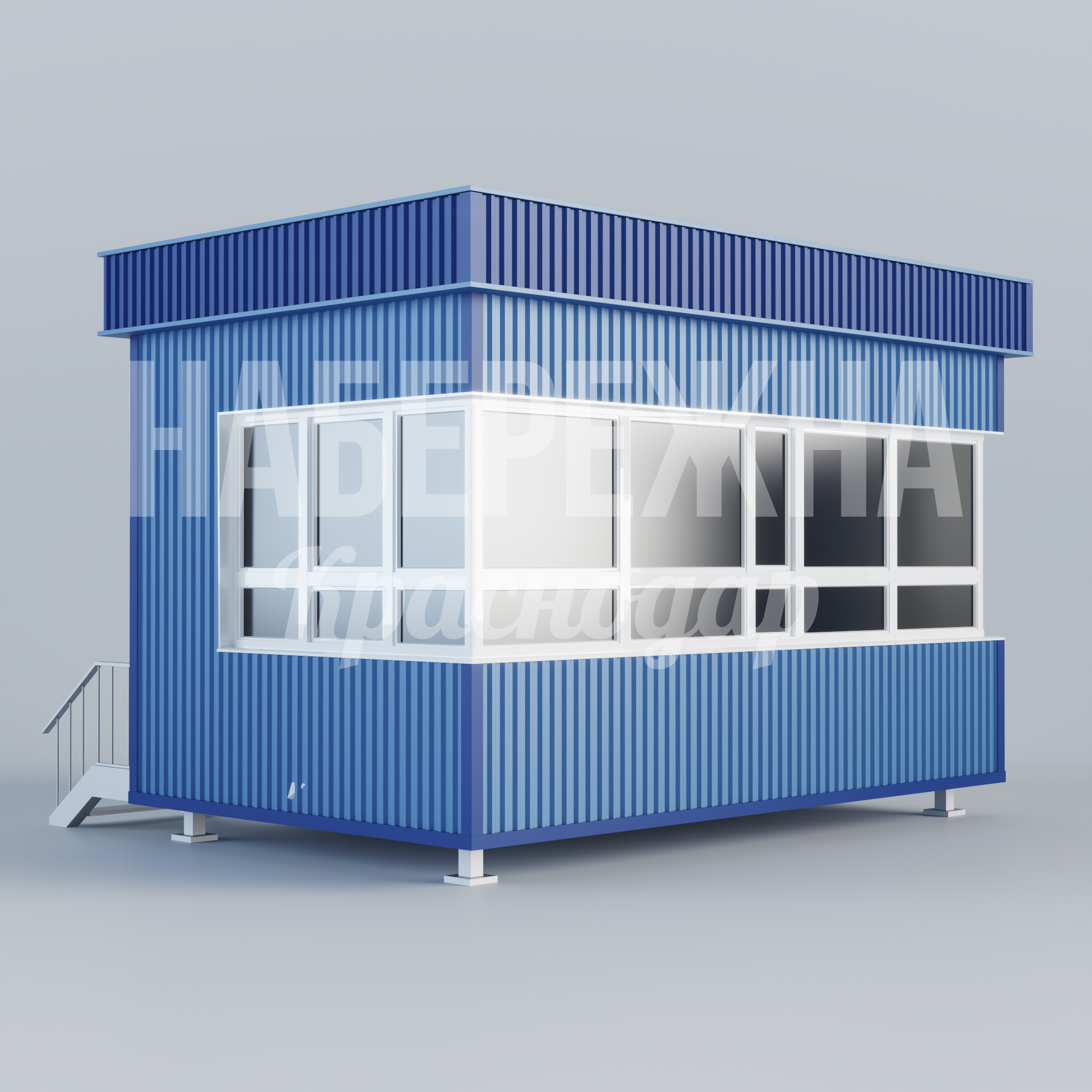 Бытовка Оvlo с остеклением 4730x5660x3930 мм. MAF-24.099 Бытовка с панорамным остеклением для комфортной работы персонала на объектах круглый год.