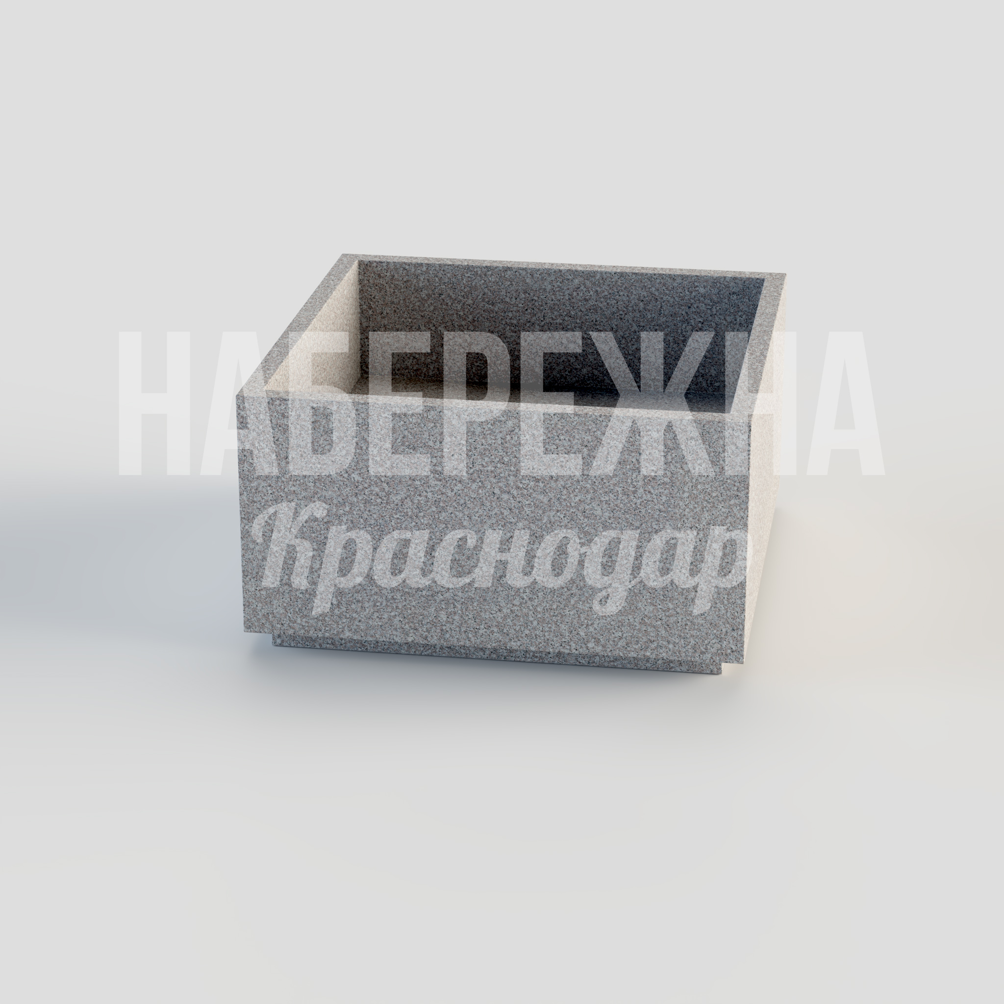 Вазон Cedbo 1100x1100x600 мм. MAF-24.110 Вазон для озеленения территорий, монолитная конструкция с антивандальной защитой, объём 660 литров для деревьев и кустарников.