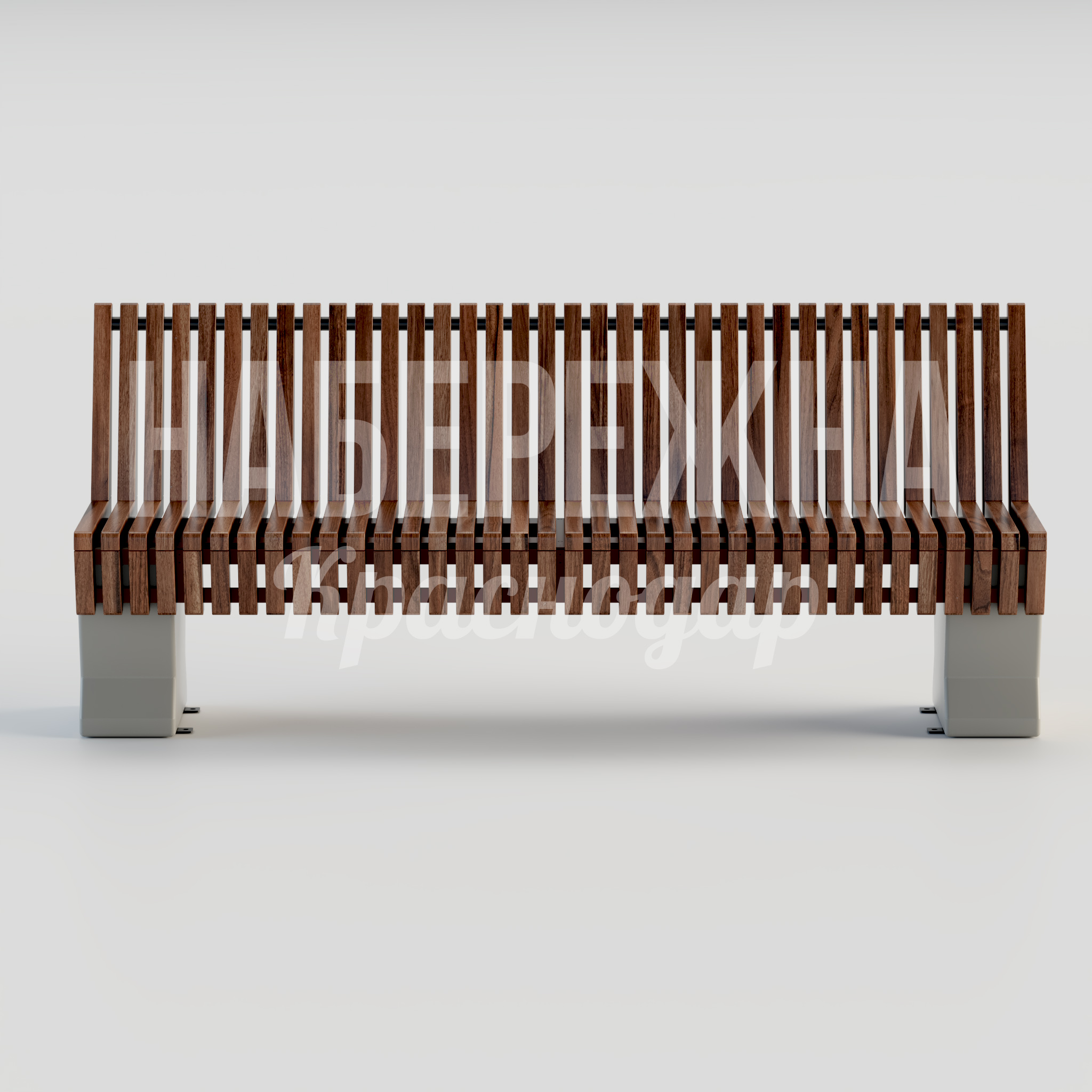 Скамейка Yölceib - купить, 600x2000x850 мм, Бетон, Дерево